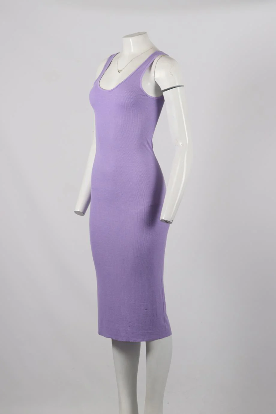ENZA COSTA RIBBED MIDI DRESS MEDIUM - Image 3