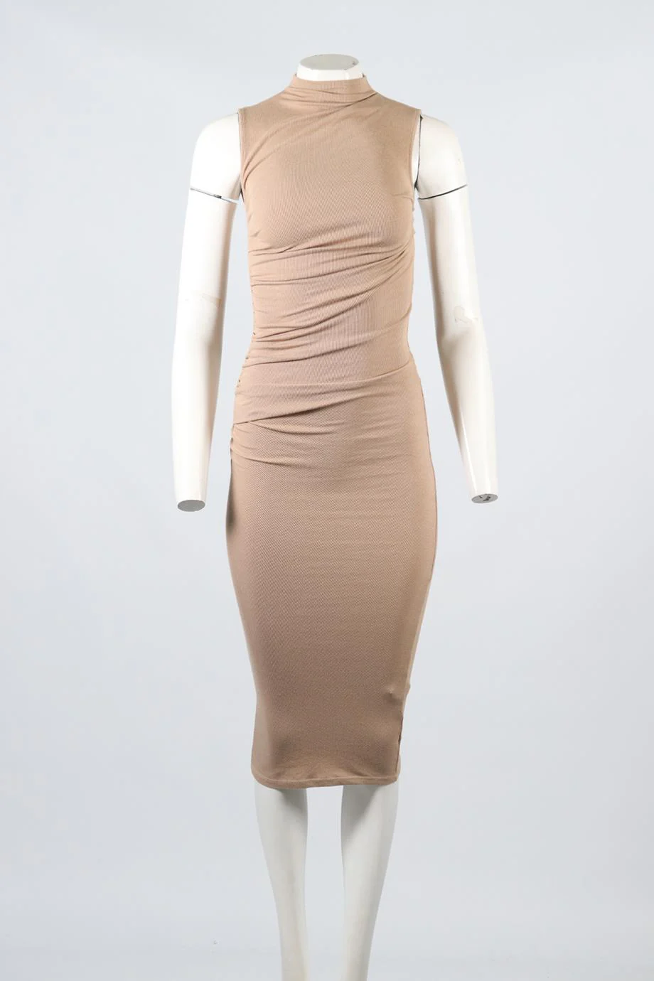 ENZA COSTA RIBBED SILK BLEND MIDI DRESS XSMALL - Image 2