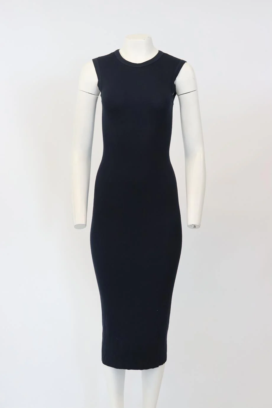 ENZA COSTA RIBBED STRETCH JERSEY MIDI DRESS SMALL - Image 2