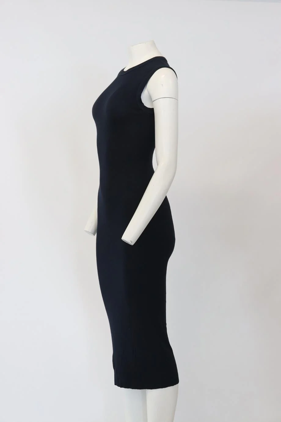 ENZA COSTA RIBBED STRETCH JERSEY MIDI DRESS SMALL - Image 3