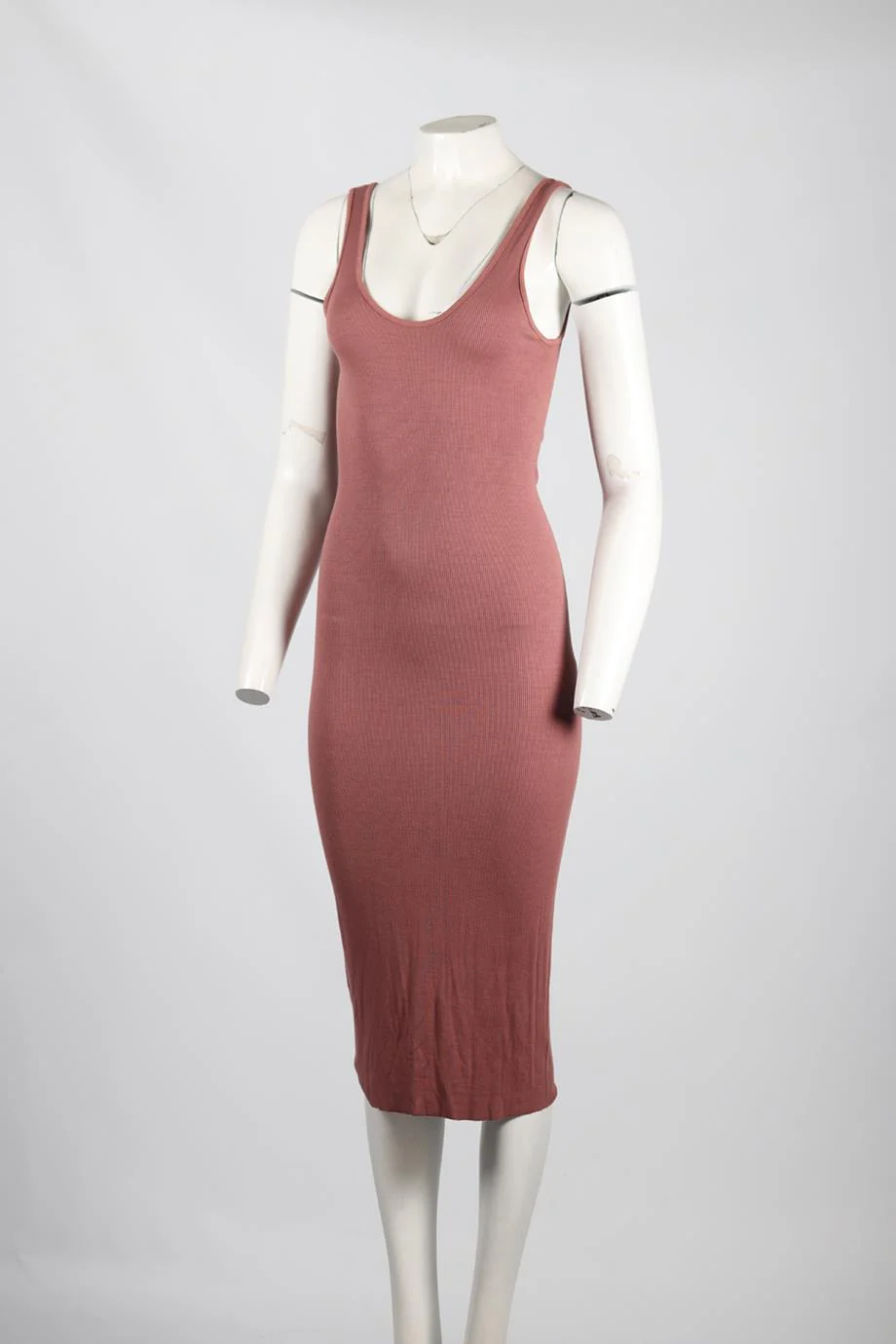 ENZA COSTA SILK BLEND MIDI DRESS MEDIUM - Image 3