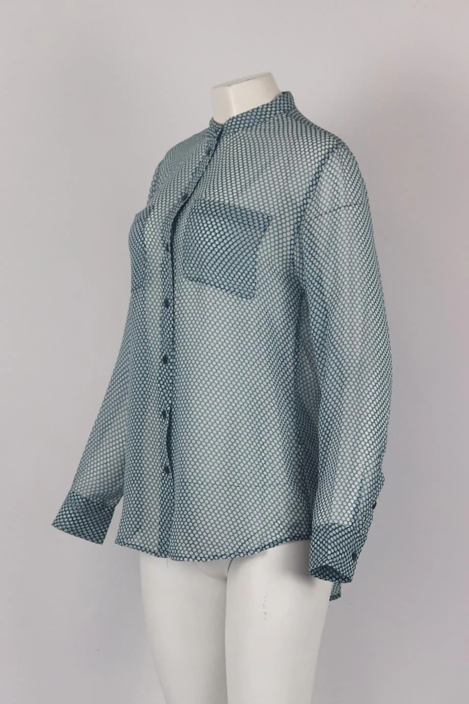EQUIPMENT POLKA DOT SILK GEORGETTE BLOUSE MEDIUM - Image 3