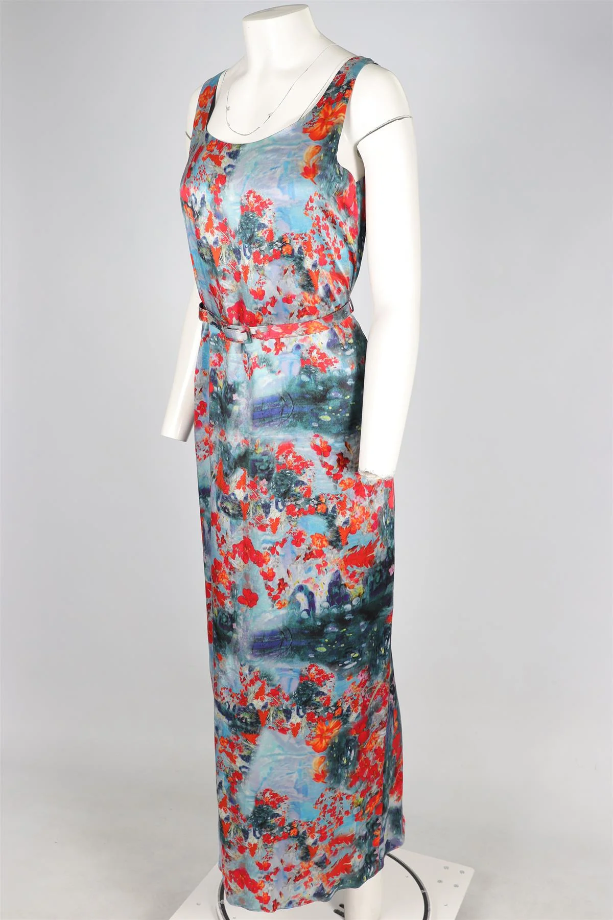 ERDEM BLUE SILK MAXI DRESS UK 10 US 6 - Image 3