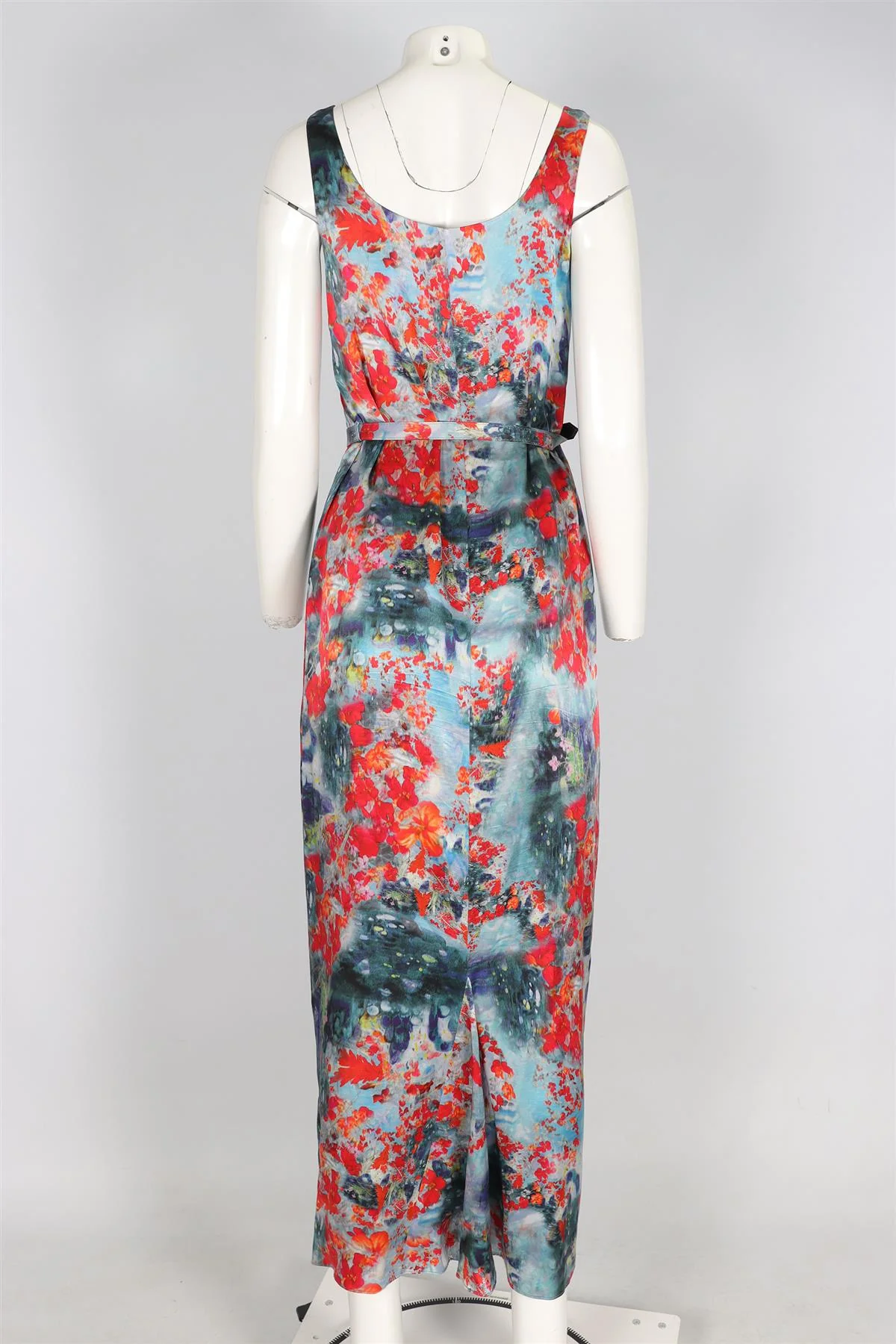 ERDEM BLUE SILK MAXI DRESS UK 10 US 6 - Image 4