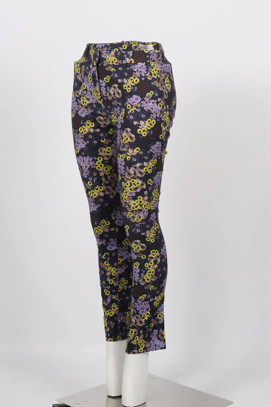 ERDEM FLORAL PRINT COTTON BLEND SKINNY PANTS UK 8 - Image 3