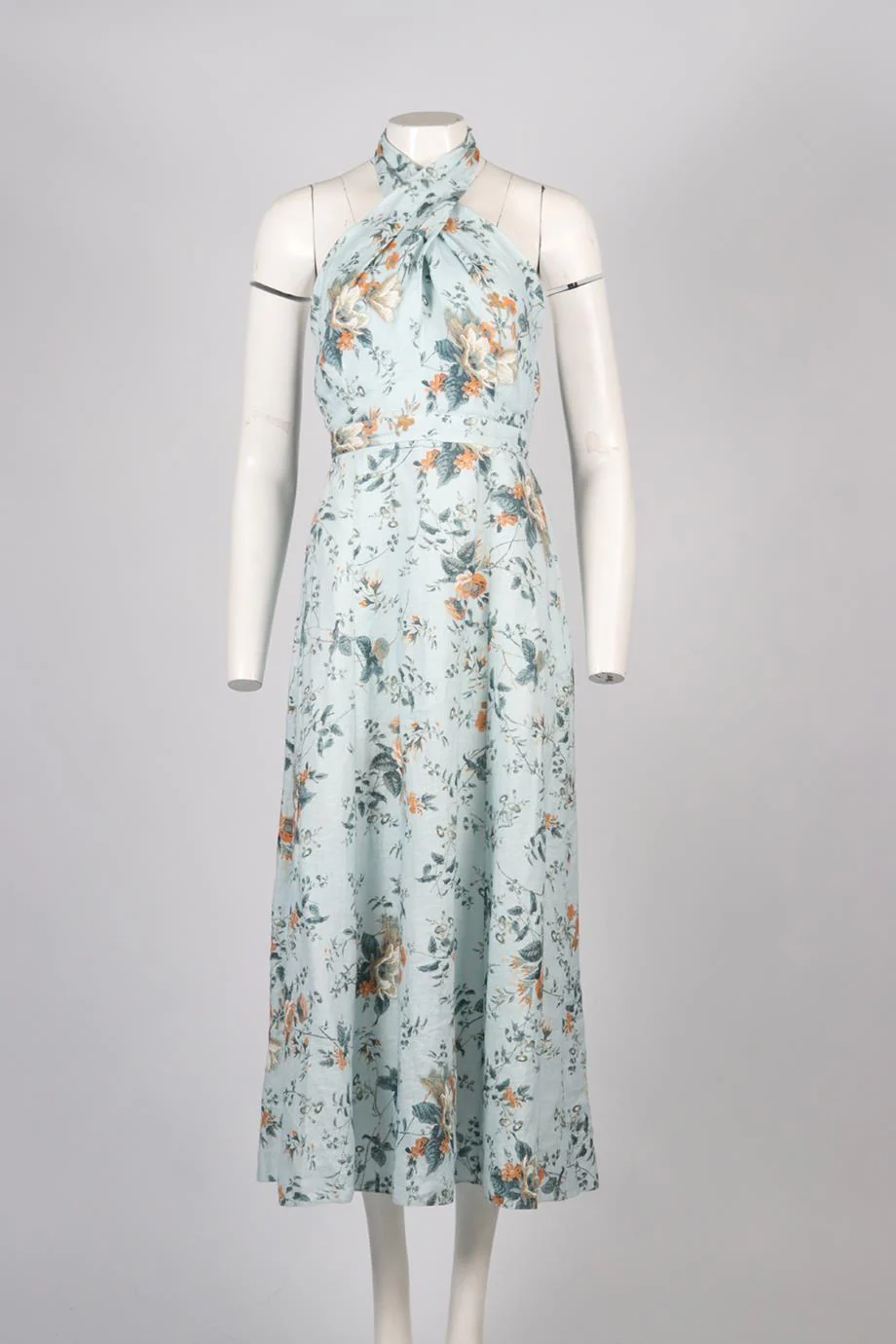 ERDEM FLORAL PRINT LINEN BLEND MAXI DRESS UK 10 - Image 2