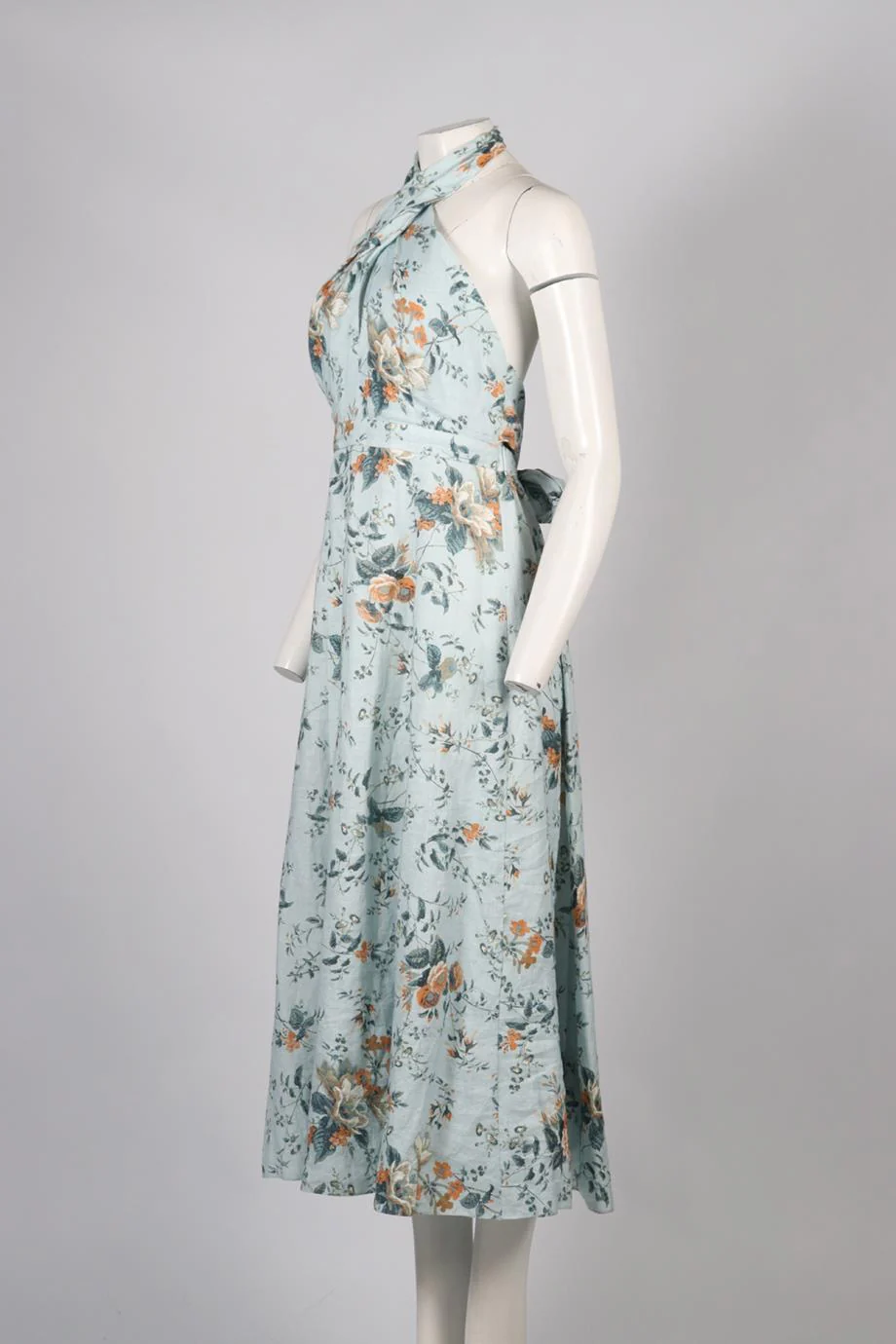ERDEM FLORAL PRINT LINEN BLEND MAXI DRESS UK 10 - Image 3