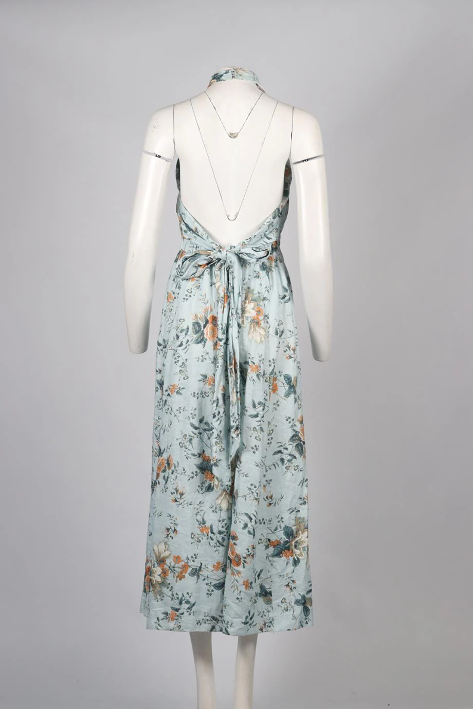 ERDEM FLORAL PRINT LINEN BLEND MAXI DRESS UK 10 - Image 4