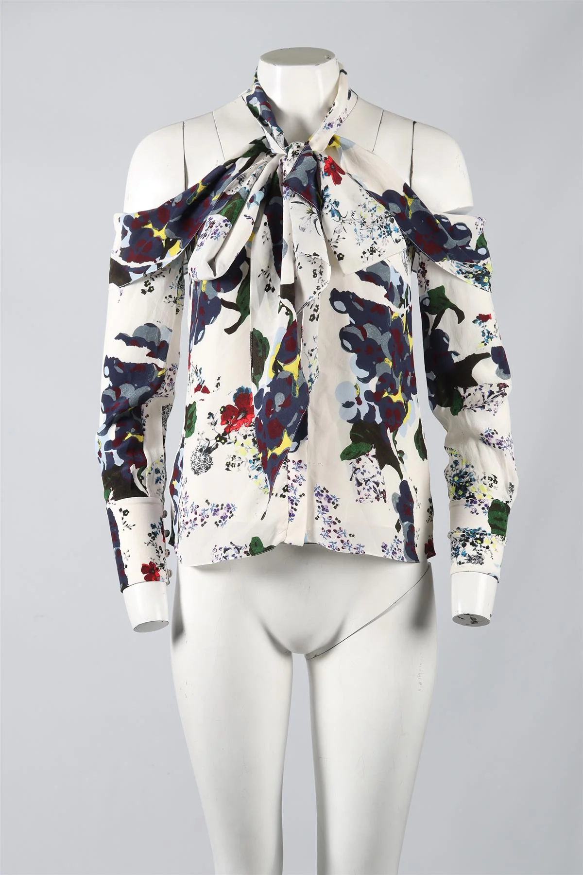 ERDEM FLORAL PRINT SILK TOP UK 8 - Image 4