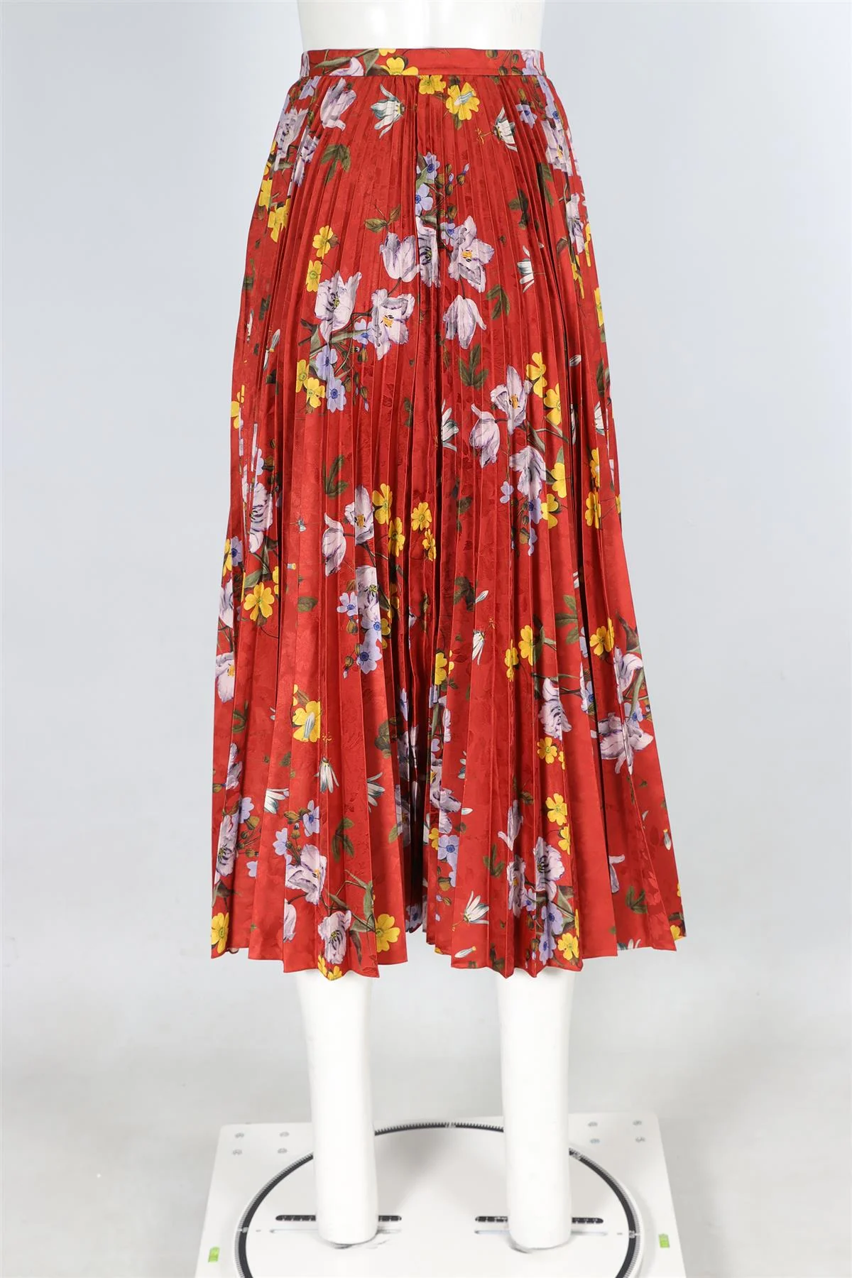 ERDEM RED SATIN MIDI SKIRT UK 6 - Image 4