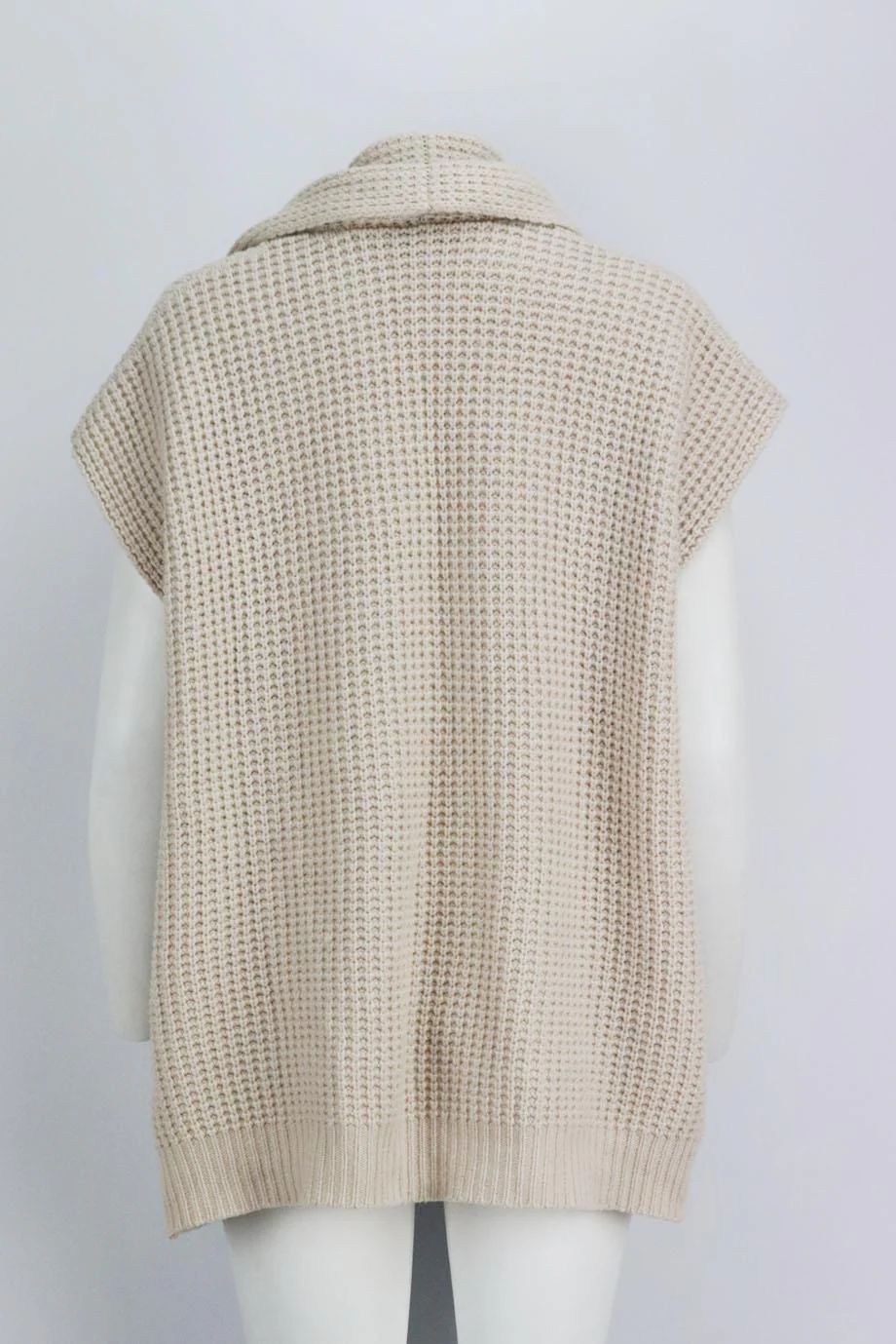ERES WAFFLE KNIT WOOL AND CASHMERE BLEND CARDIGAN SMALL/MEDIUM - Image 4