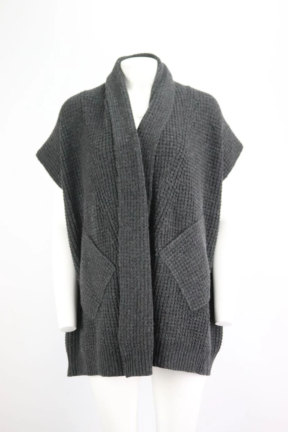 ERES WAFFLE KNIT WOOL AND CASHMERE BLEND CARDIGAN SMALL/MEDIUM - Image 2