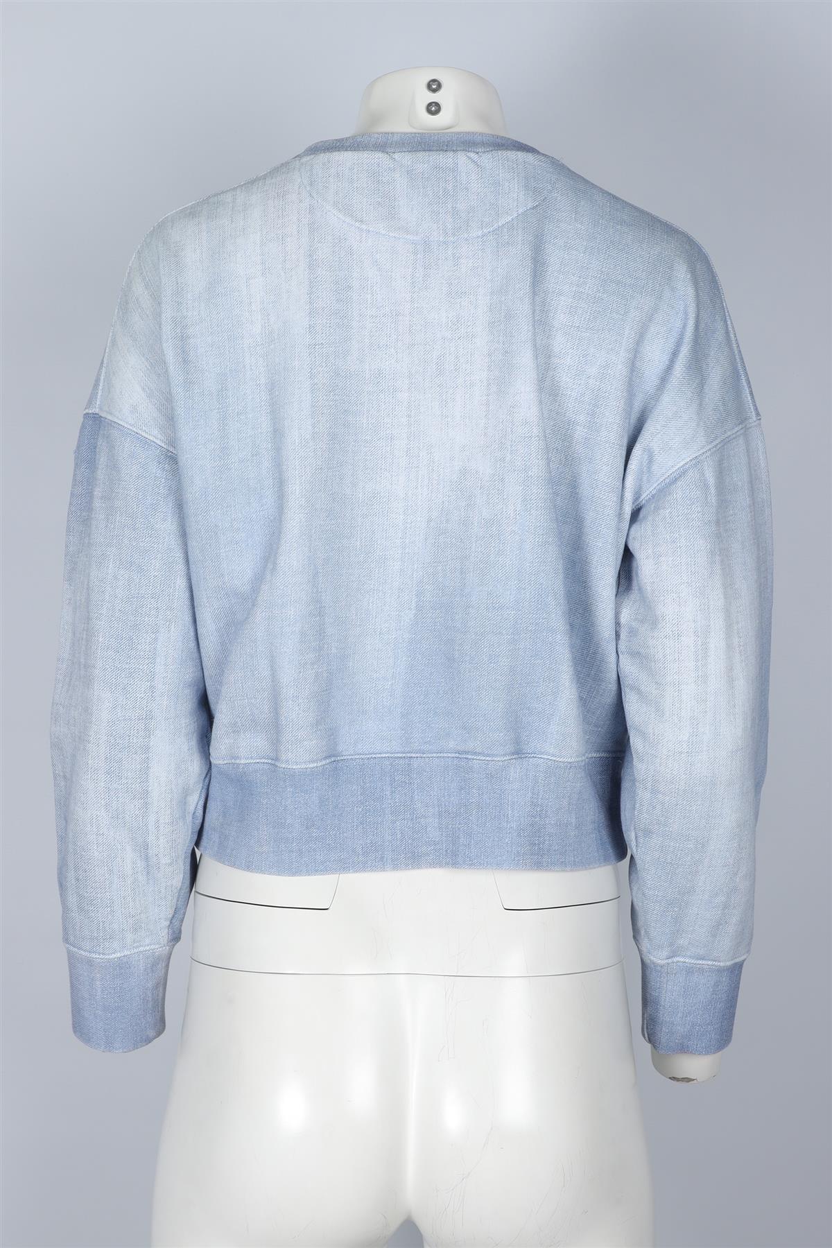 ERMANNO SCERVINO BLUE COTTON SWEATSHIRT SMALL - Image 4