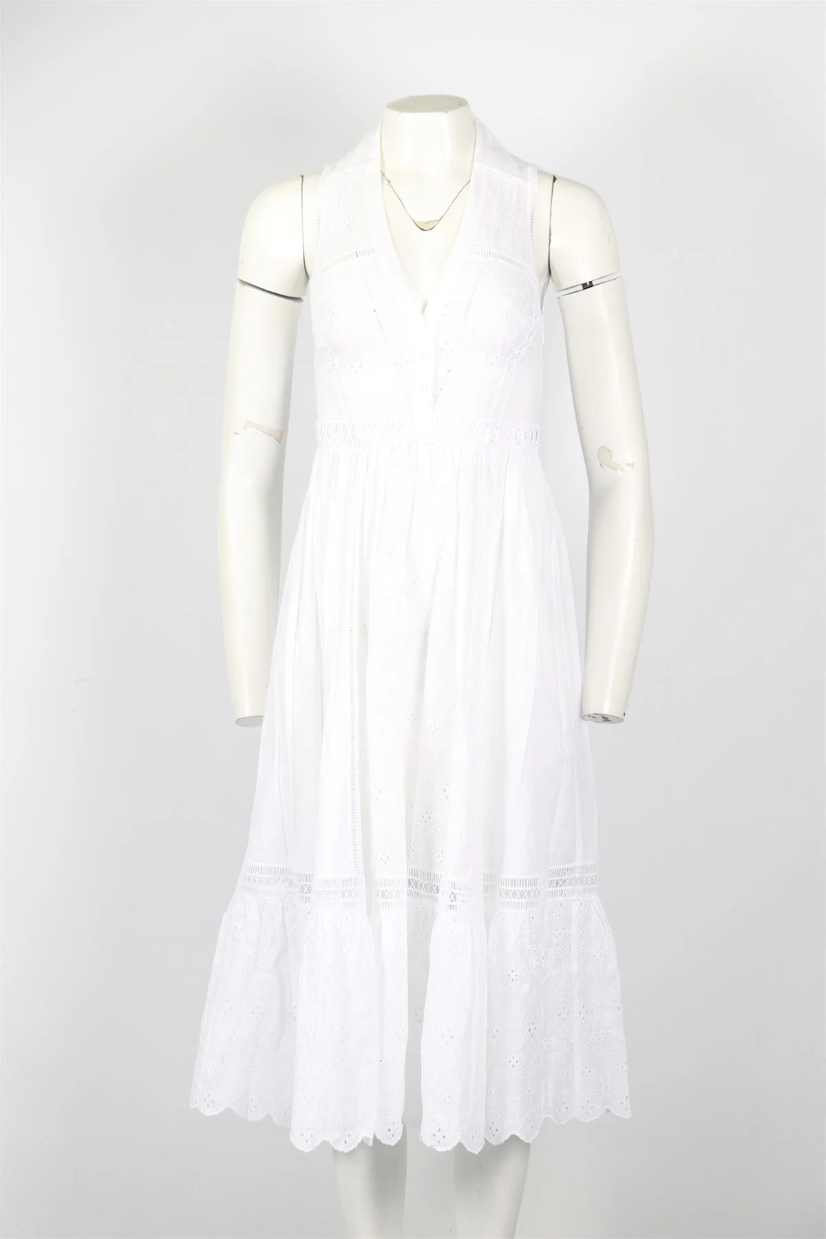 ERMANNO SCERVINO COTTON MIDI DRESS XSMALL - Image 2