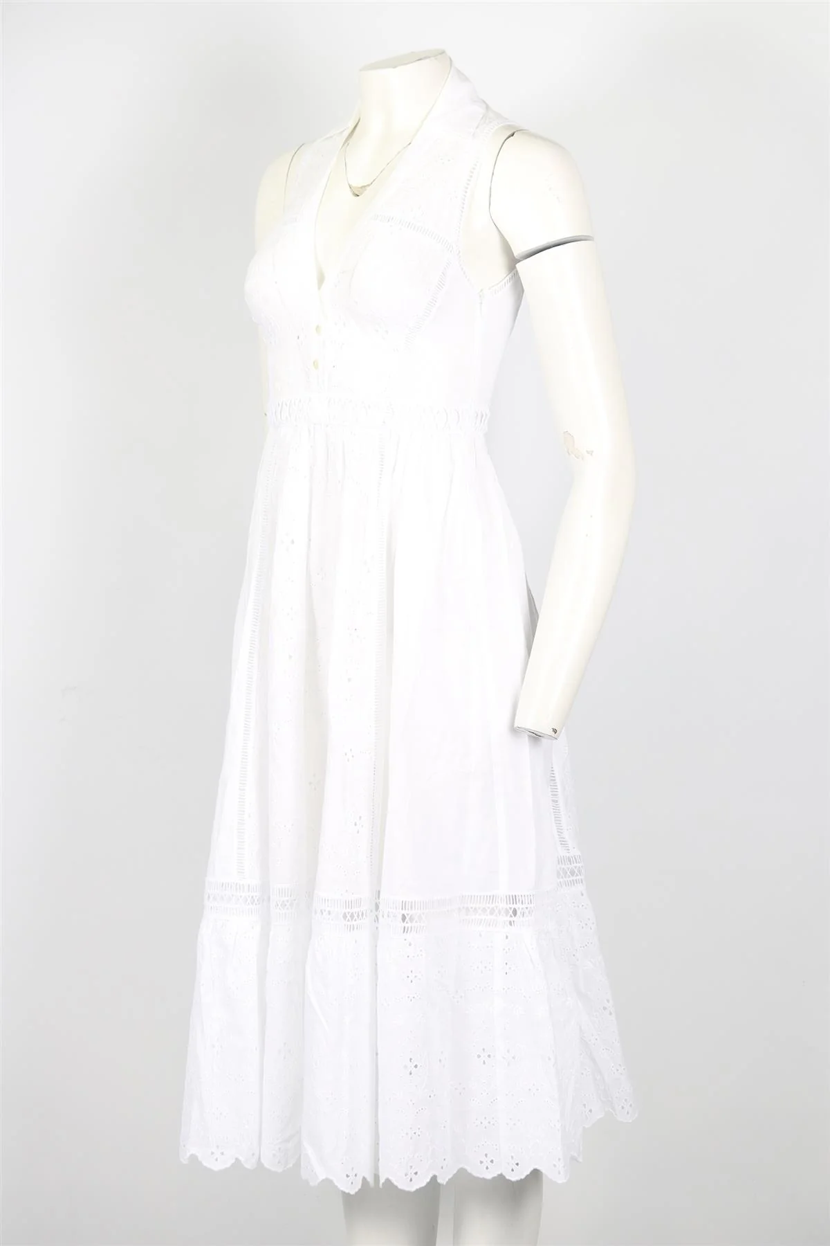 ERMANNO SCERVINO COTTON MIDI DRESS XSMALL - Image 3