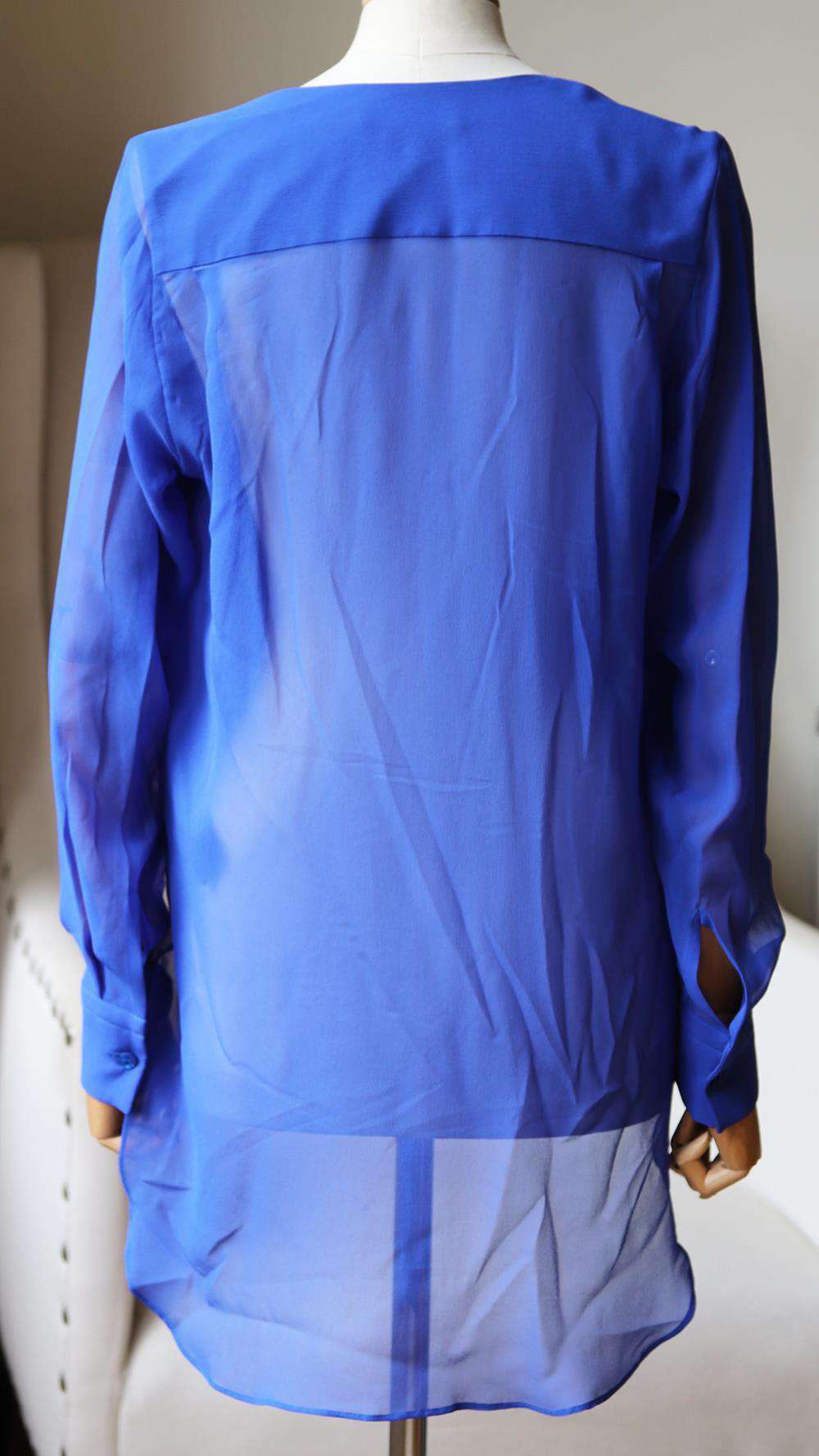 ERMANNO SCERVINO DRAPED SILK SHIRT IT 38 UK 6 - Image 4