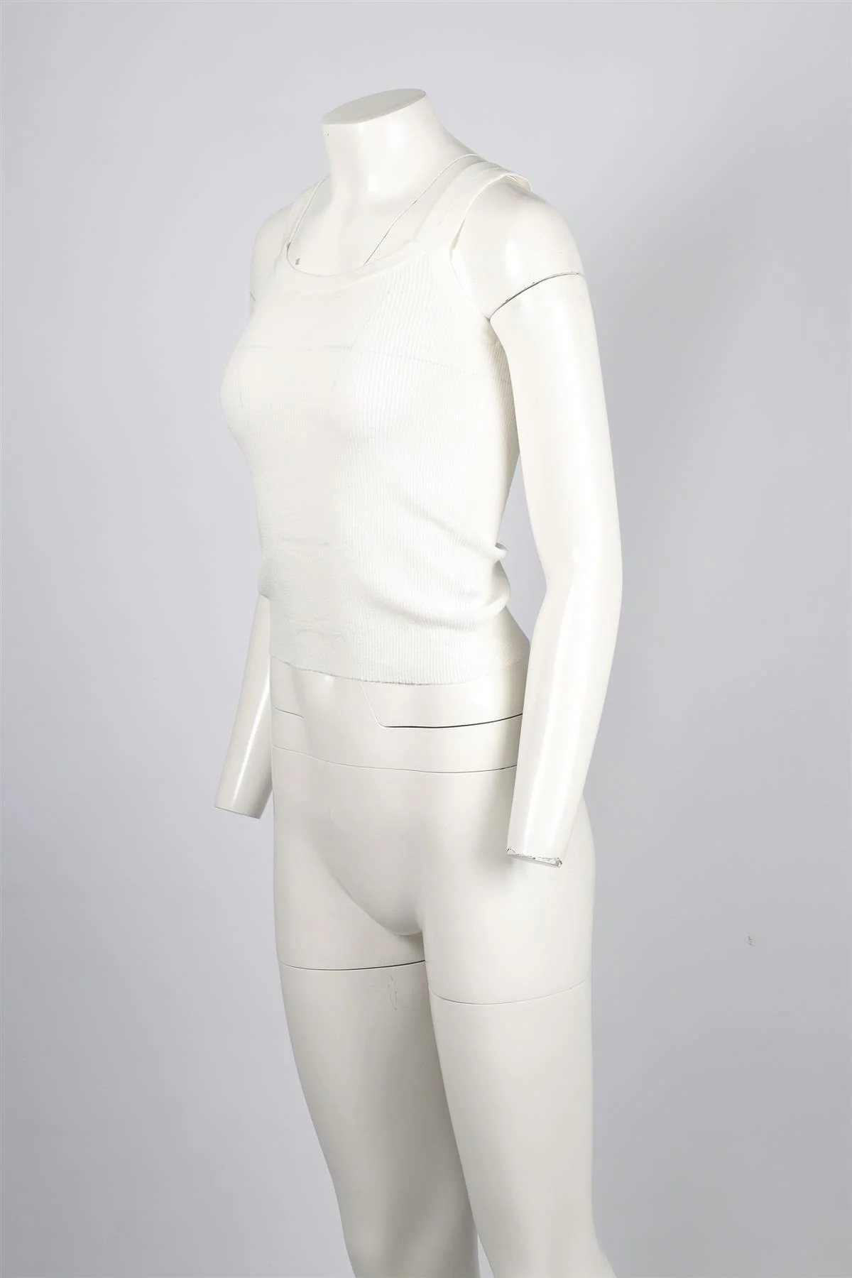 ERMANNO SCERVINO WHITE COTTON TOP IT 38 UK 6 - Image 3
