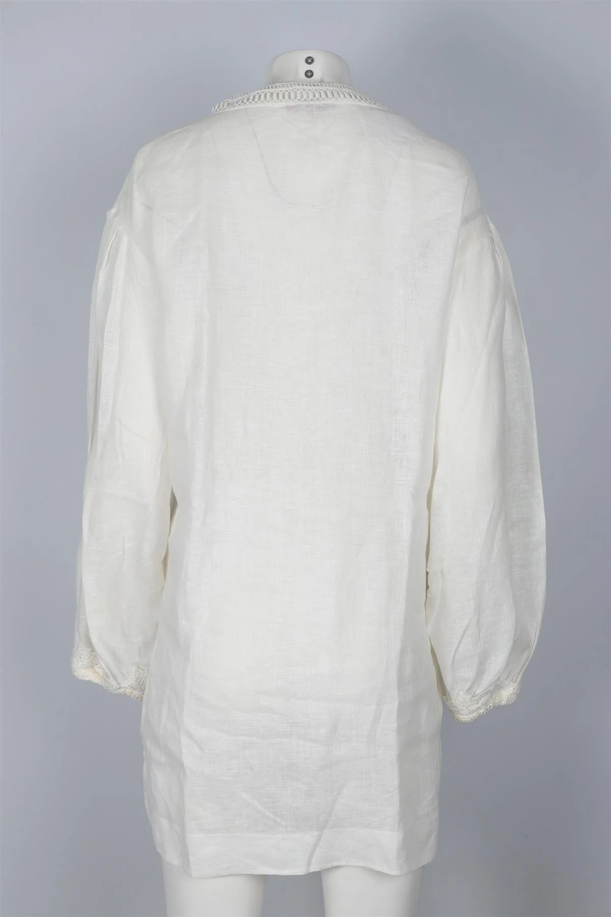 ERMANNO SCERVINO WHITE LINEN MINI DRESS IT 40 UK 8 - Image 4