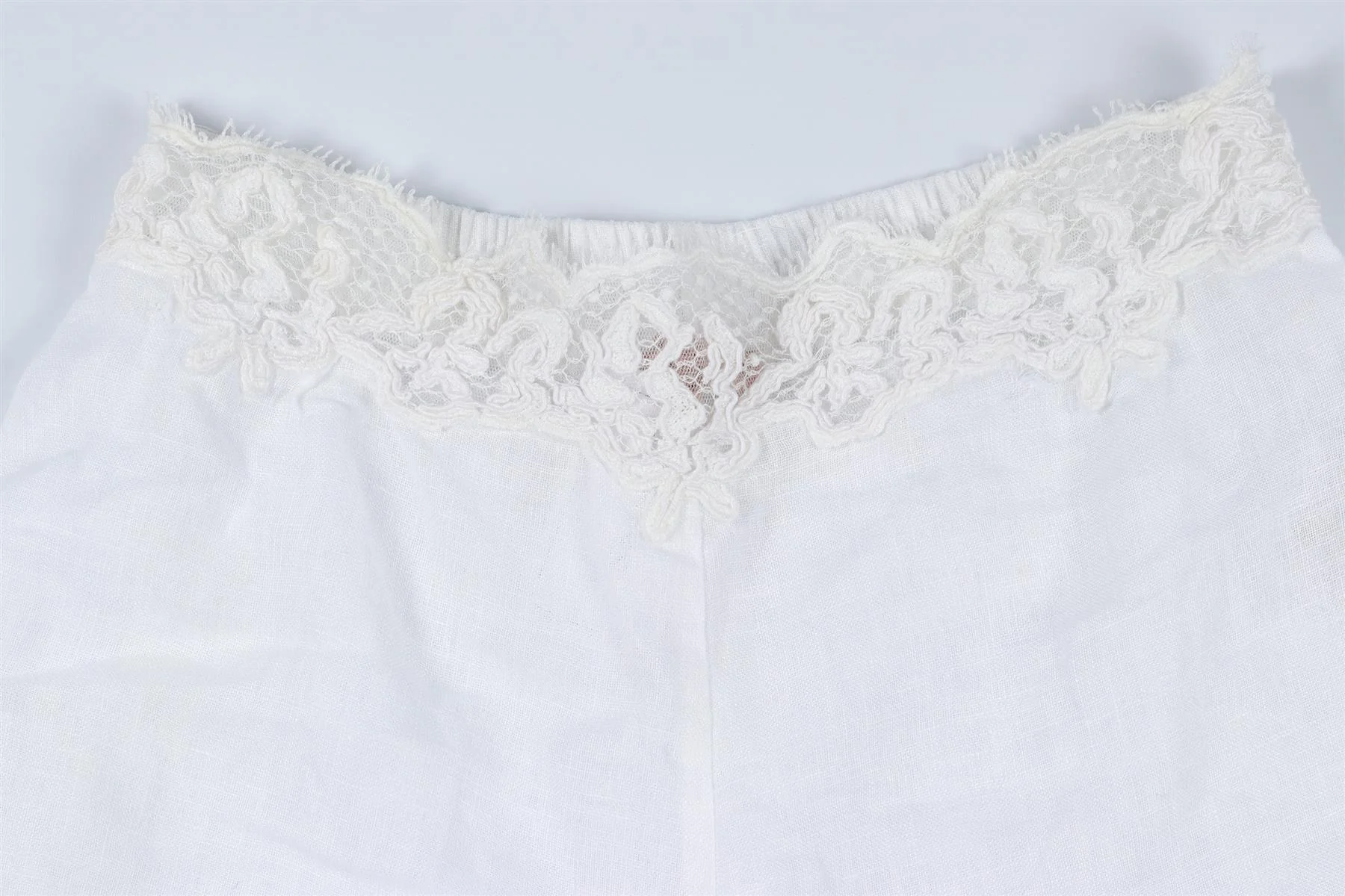 ERMANNO SCERVINO WHITE LINEN SHORTS IT 40 UK 8 - Image 3