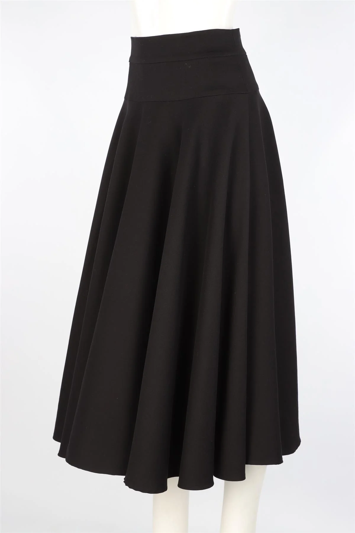 ESCADA BLACK WOOL MAXI SKIRT IT 36 UK 4 - Image 3