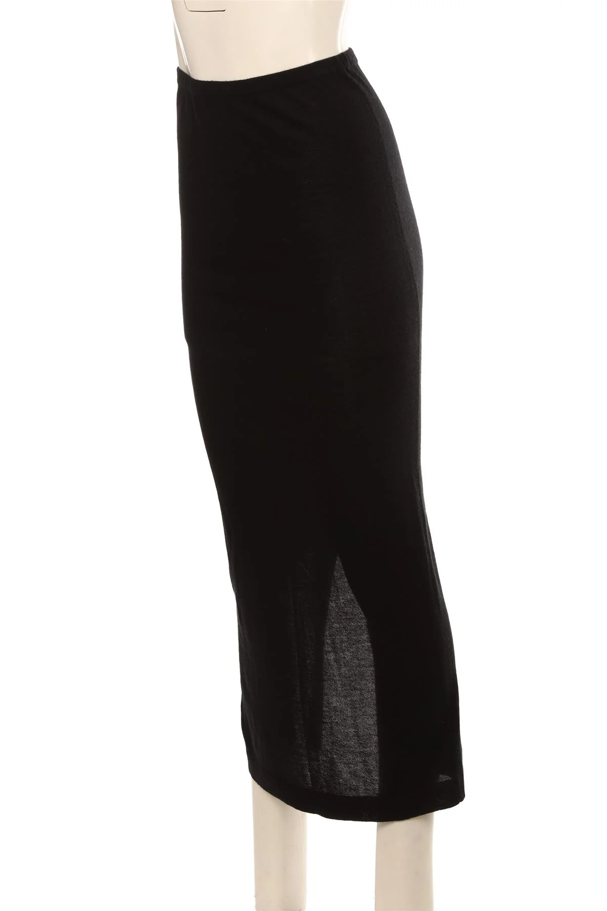 ETERNE BLACK CASHMERE MAXI SKIRT XS-SMALL - Image 2