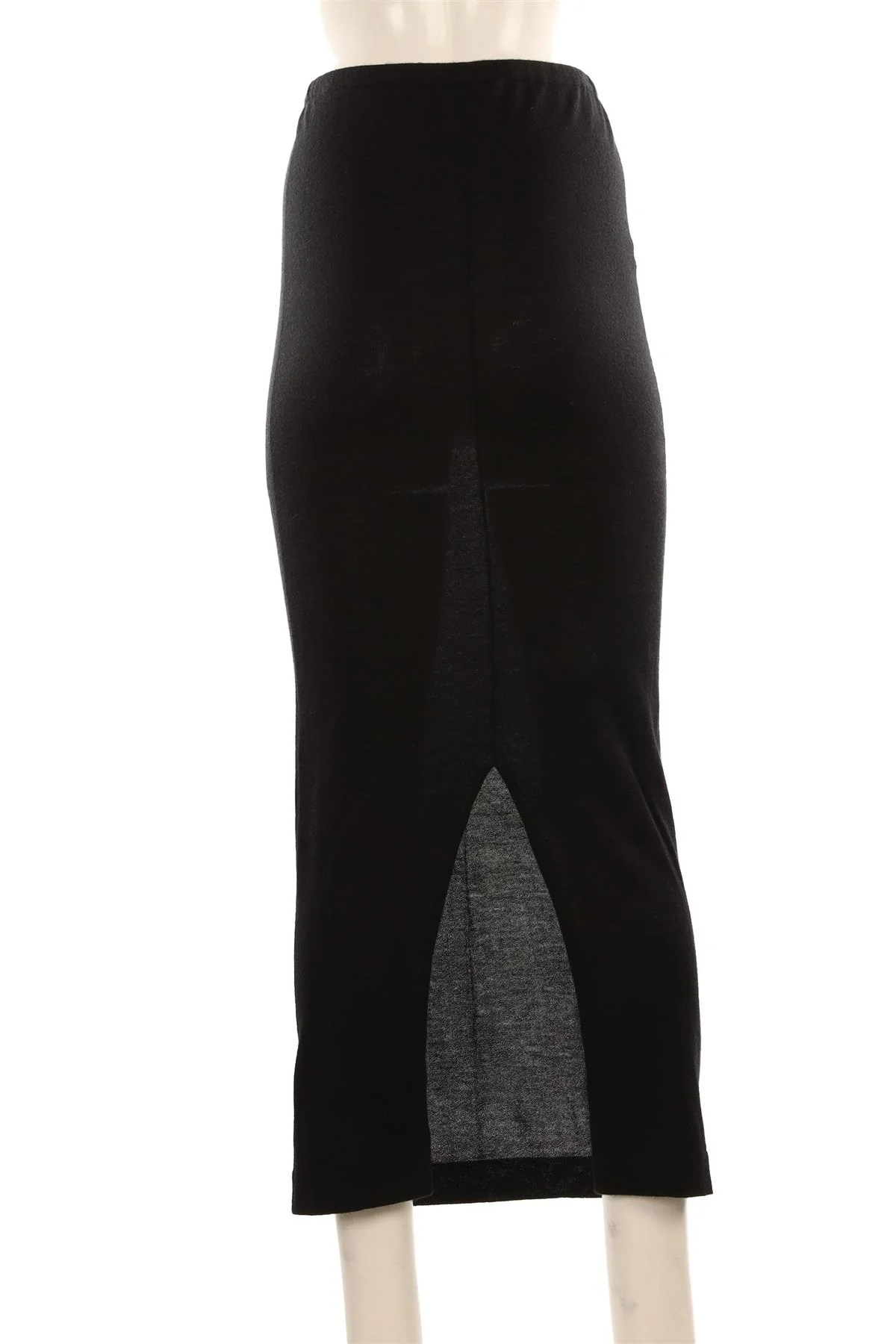 ETERNE BLACK CASHMERE MAXI SKIRT XS-SMALL - Image 3