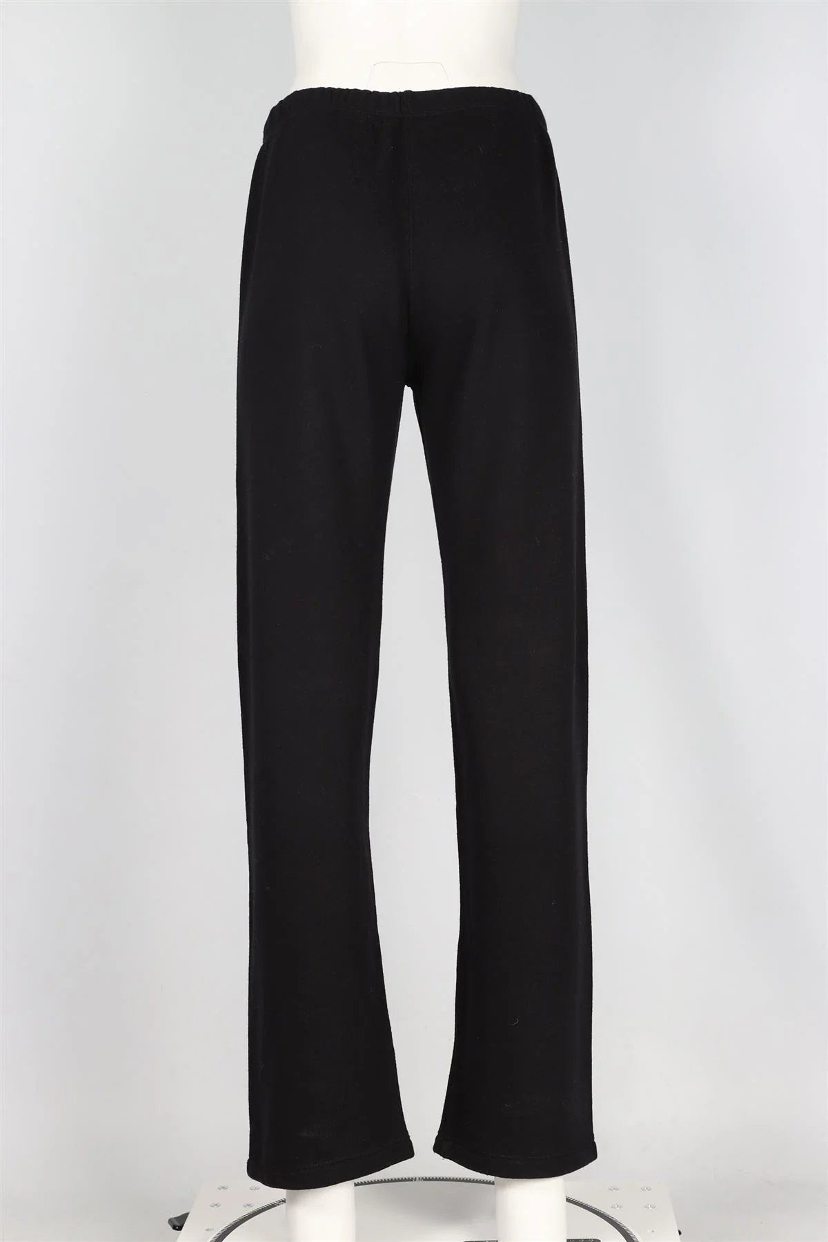 ÉTERNE BLACK COTTON BLEND STRAIGHT LEG PANTS SMALL - Image 4
