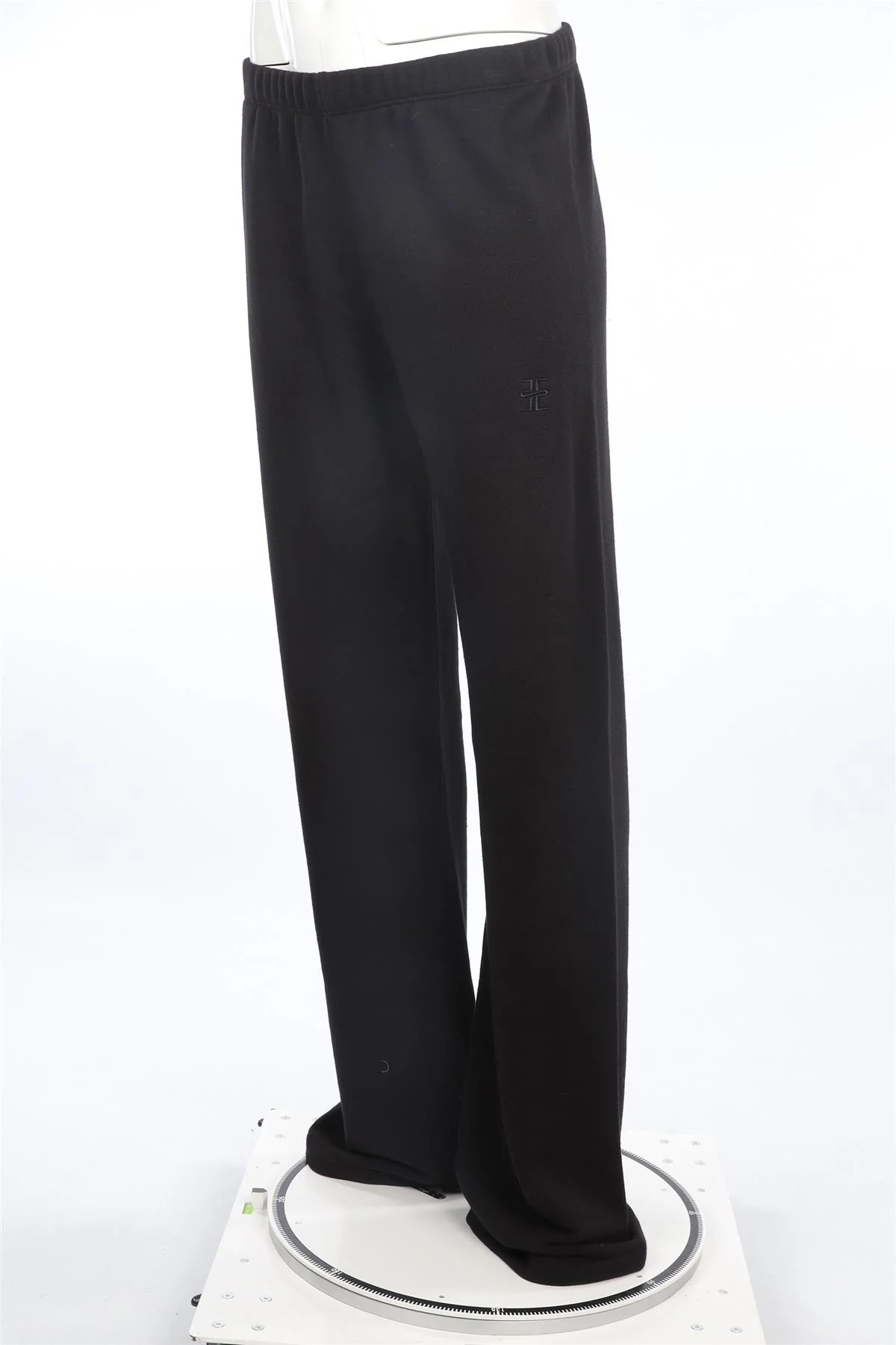 ETERNE BLACK COTTON TRACK PANTS MEDIUM - Image 3