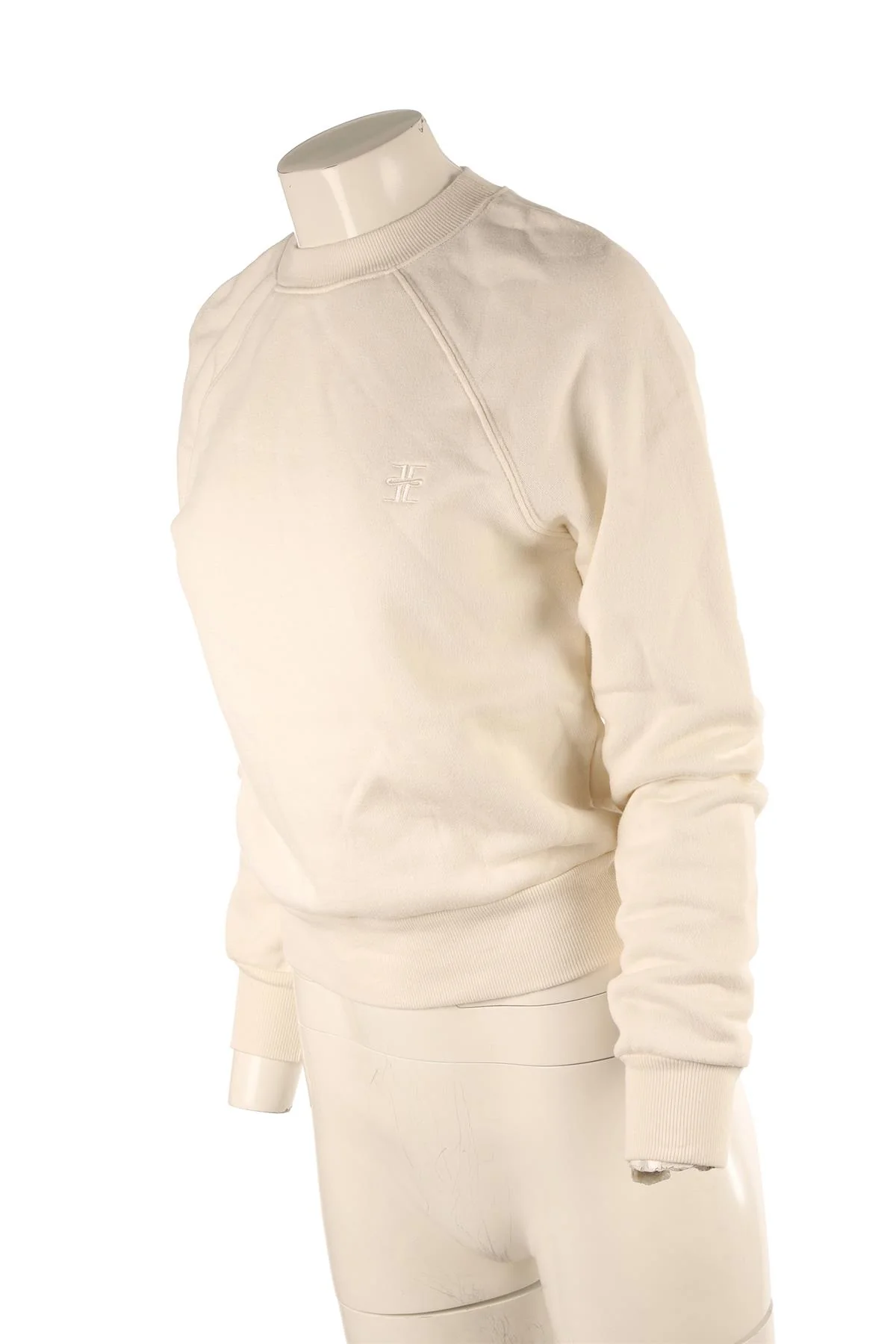 ETERNE CREAM COTTON SWEATSHIRT SMALL - Image 3