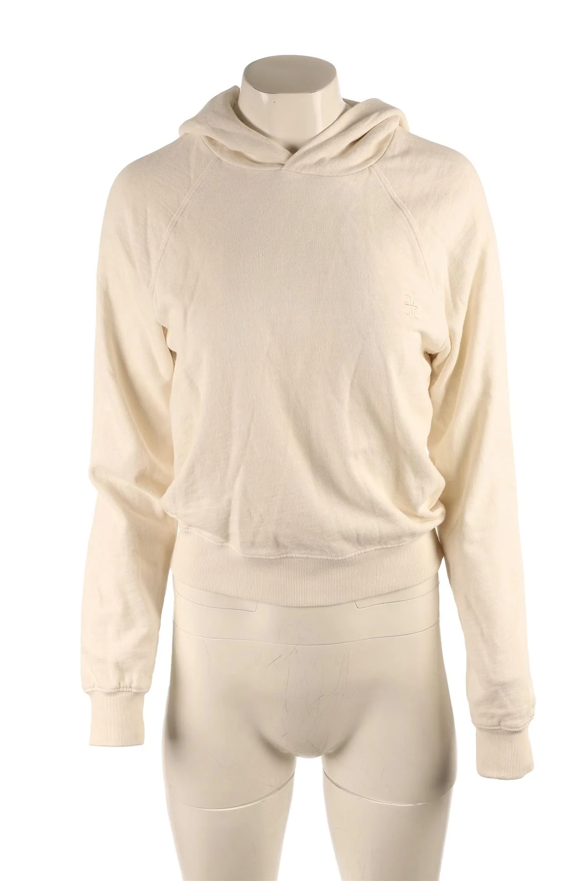 ETERNE ECRU COTTON HOODIE SMALL - Image 2