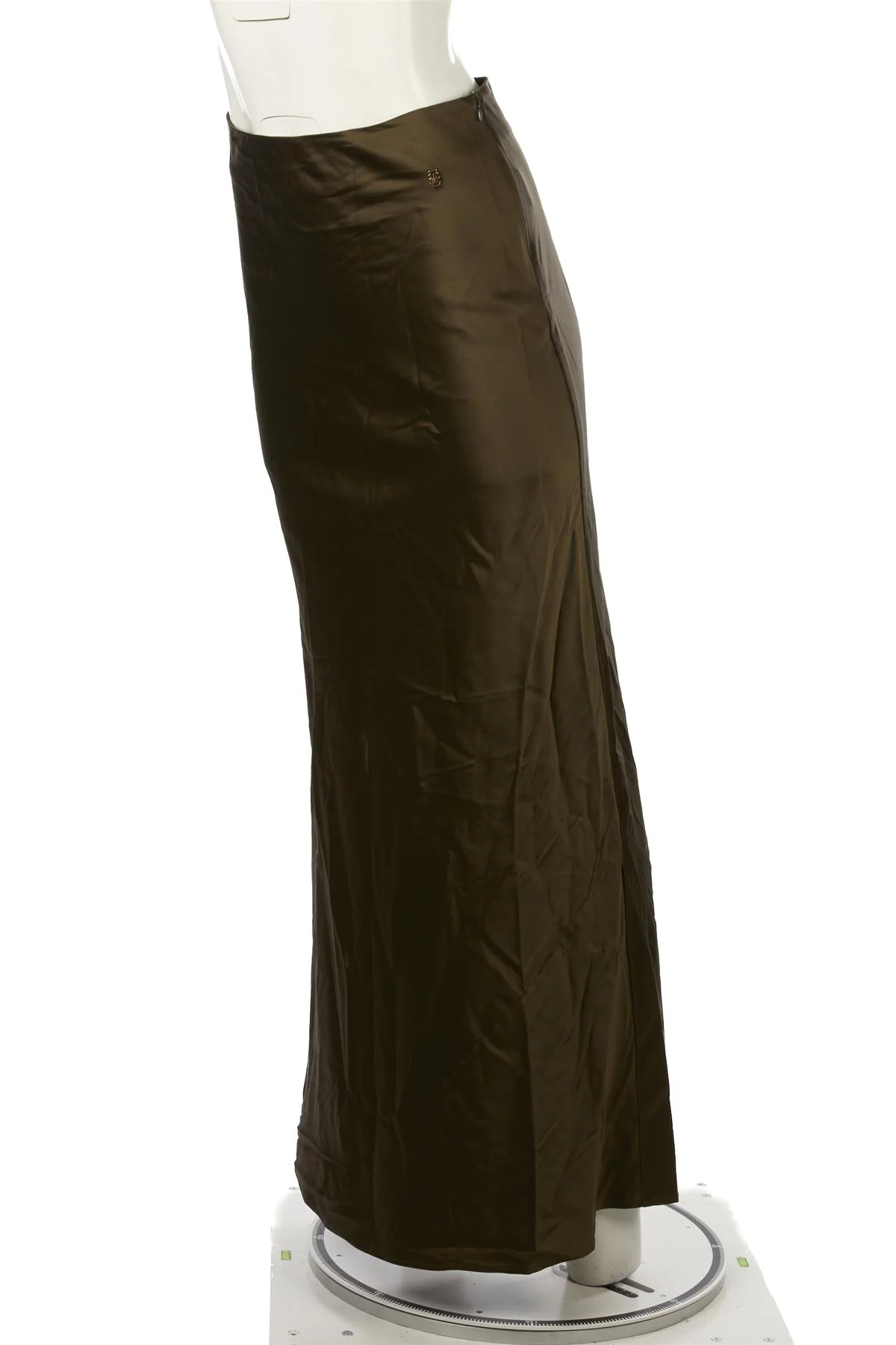 ETERNE GREEN SILK MAXI SKIRT XSMALL/SMALL - Image 3