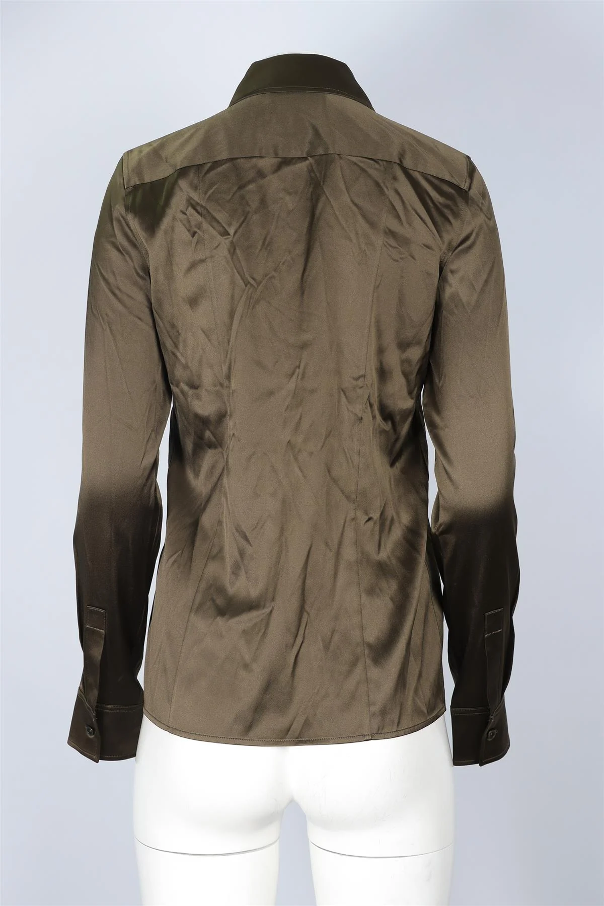 ETERNE GREEN SILK SHIRT XS-SMALL - Image 4
