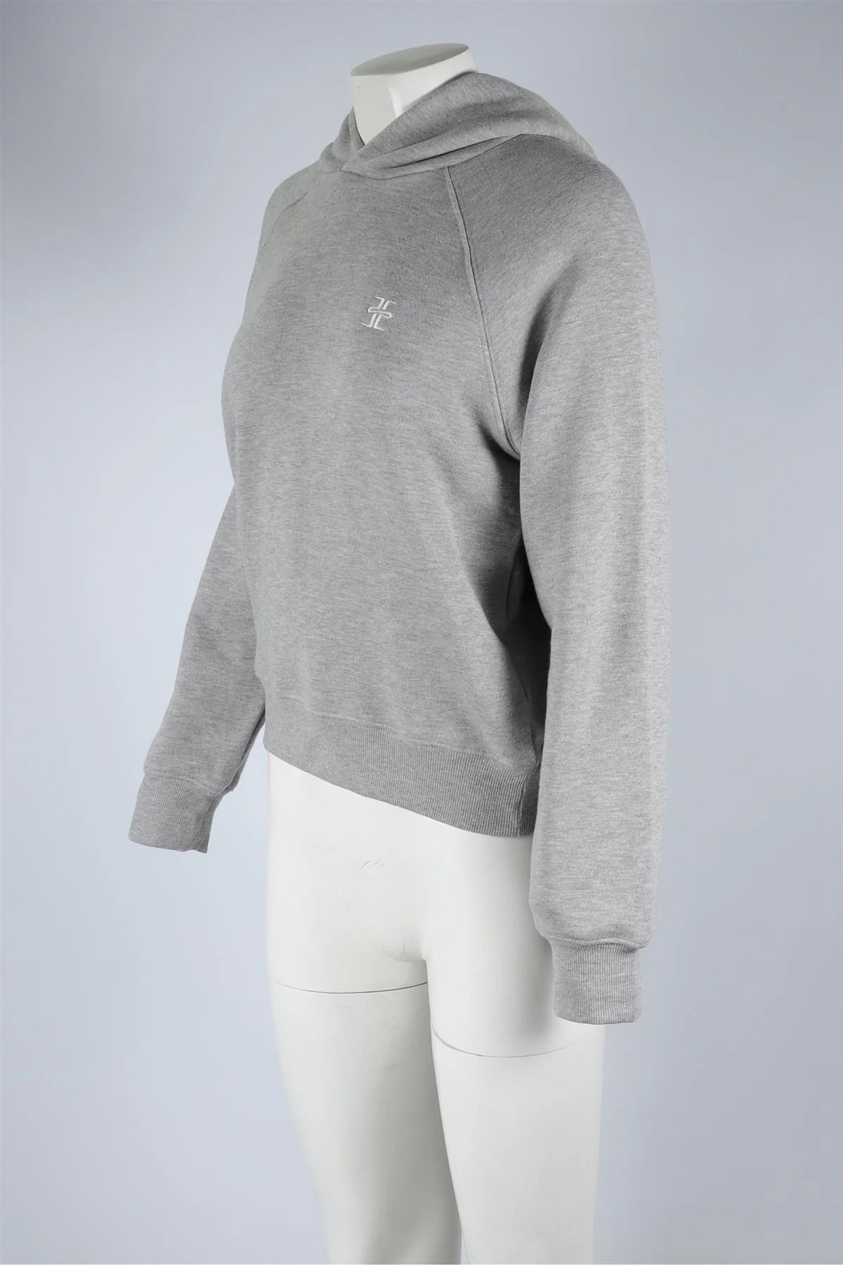 ETERNE GREY COTTON HOODIE LARGE - Image 3
