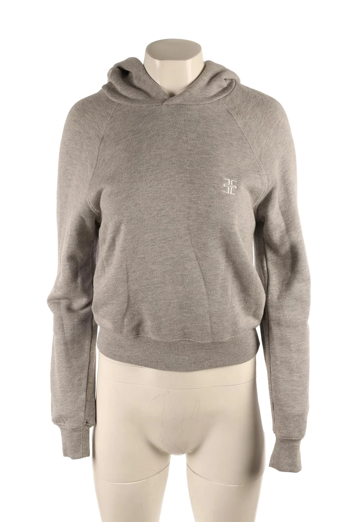 ETERNE GREY COTTON HOODIE SMALL - Image 2