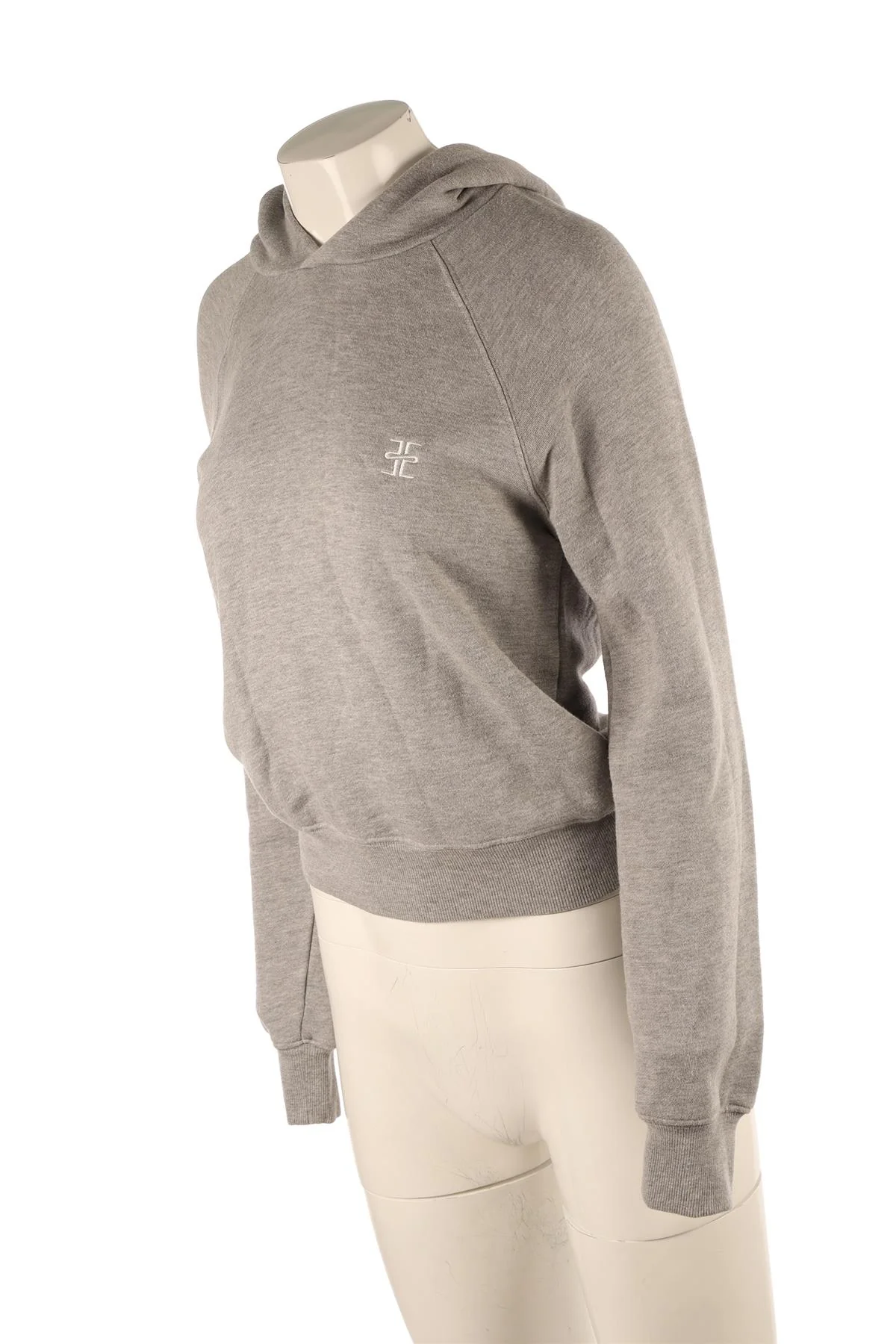 ETERNE GREY COTTON HOODIE SMALL - Image 3