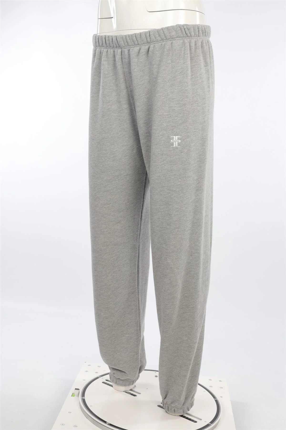 ETERNE GREY COTTON TRACK PANTS LARGE - Image 3