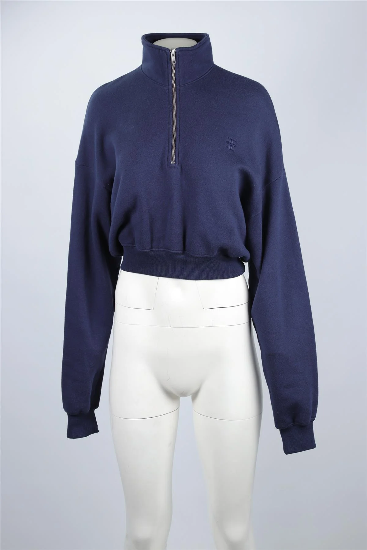 ETERNE NAVY COTTON SWEATSHIRT SMALL - Image 2