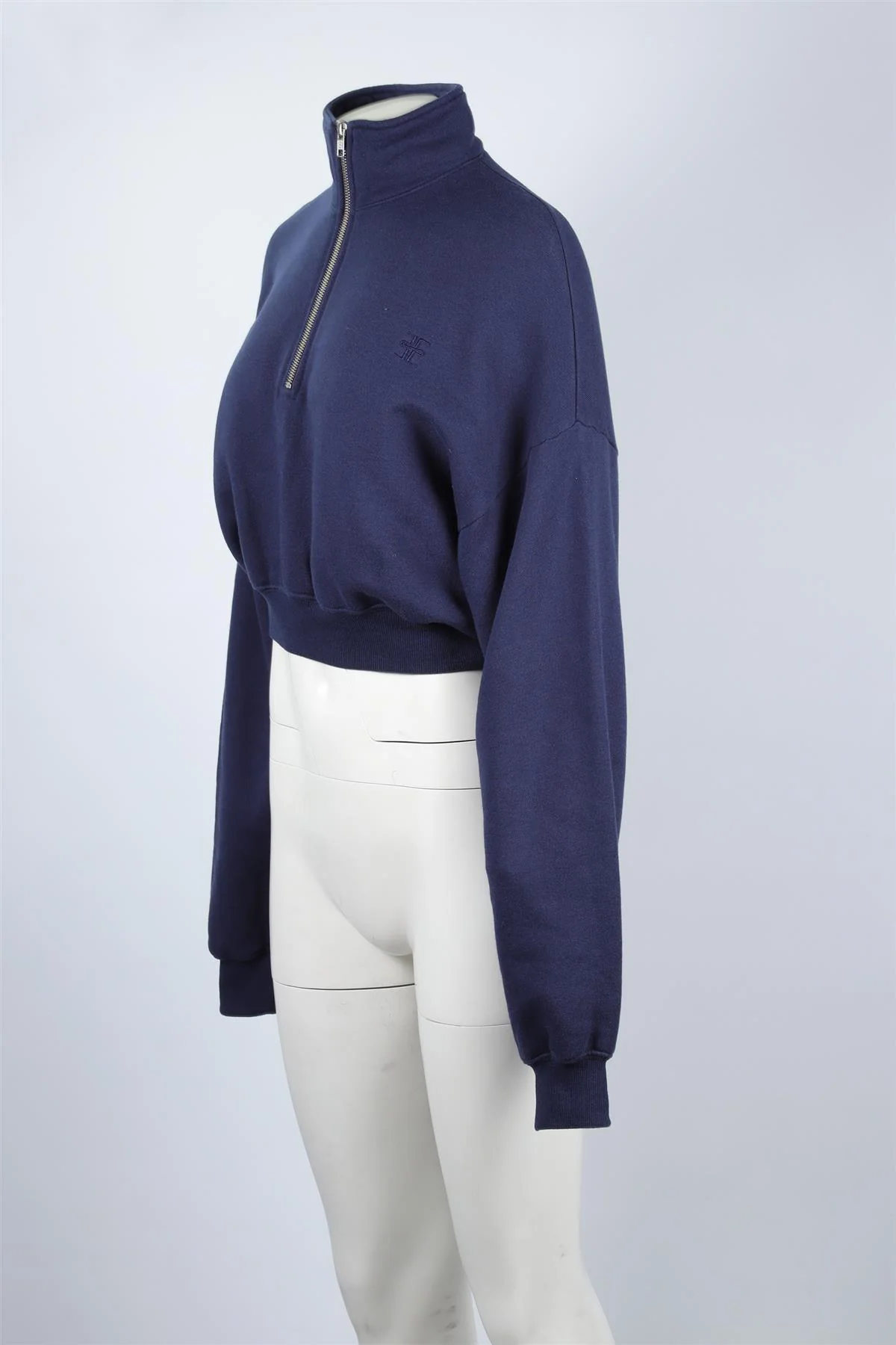 ETERNE NAVY COTTON SWEATSHIRT SMALL - Image 3