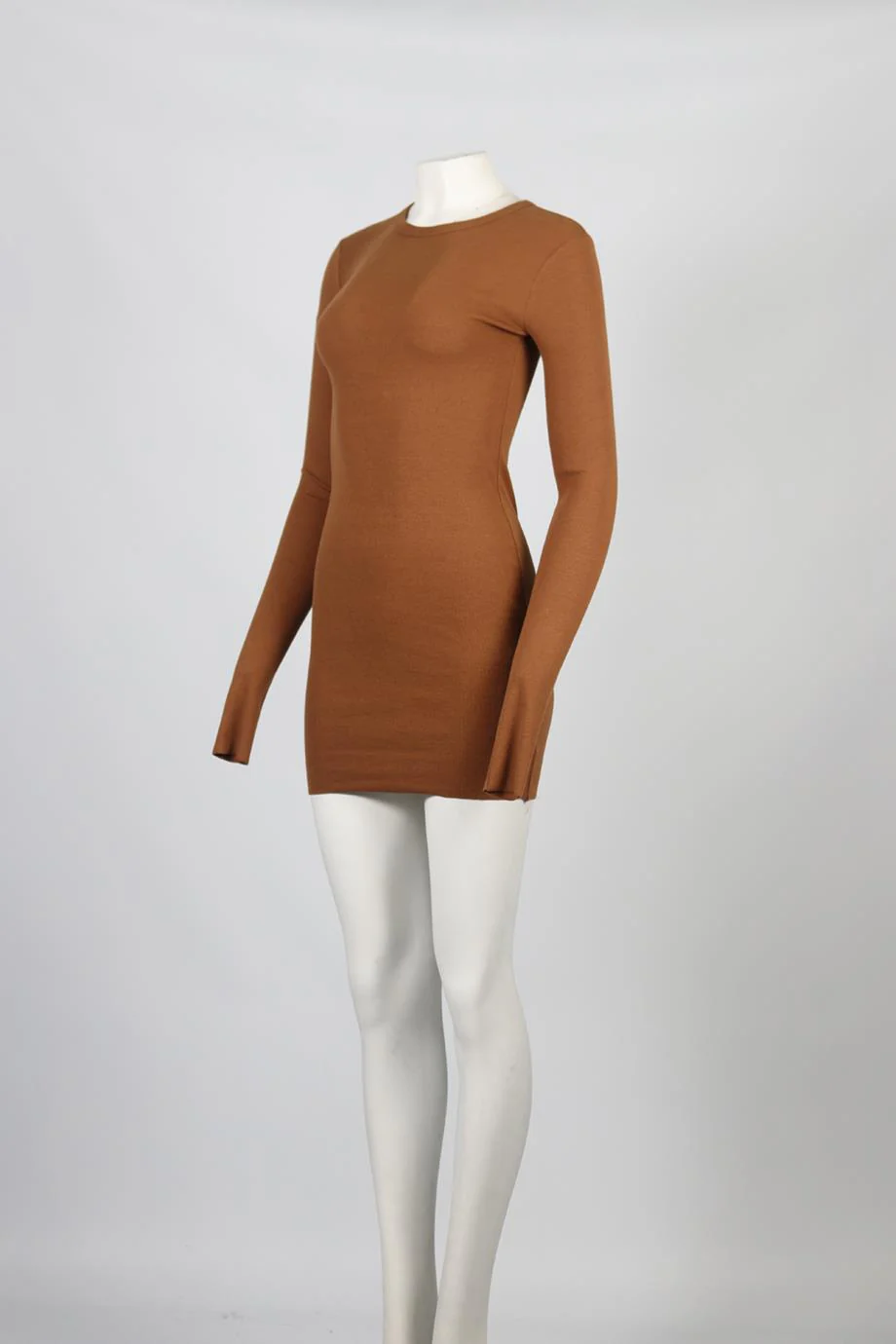 ETERNE RIBBED COTTON BLEND MINI DRESS SMALL - Image 3