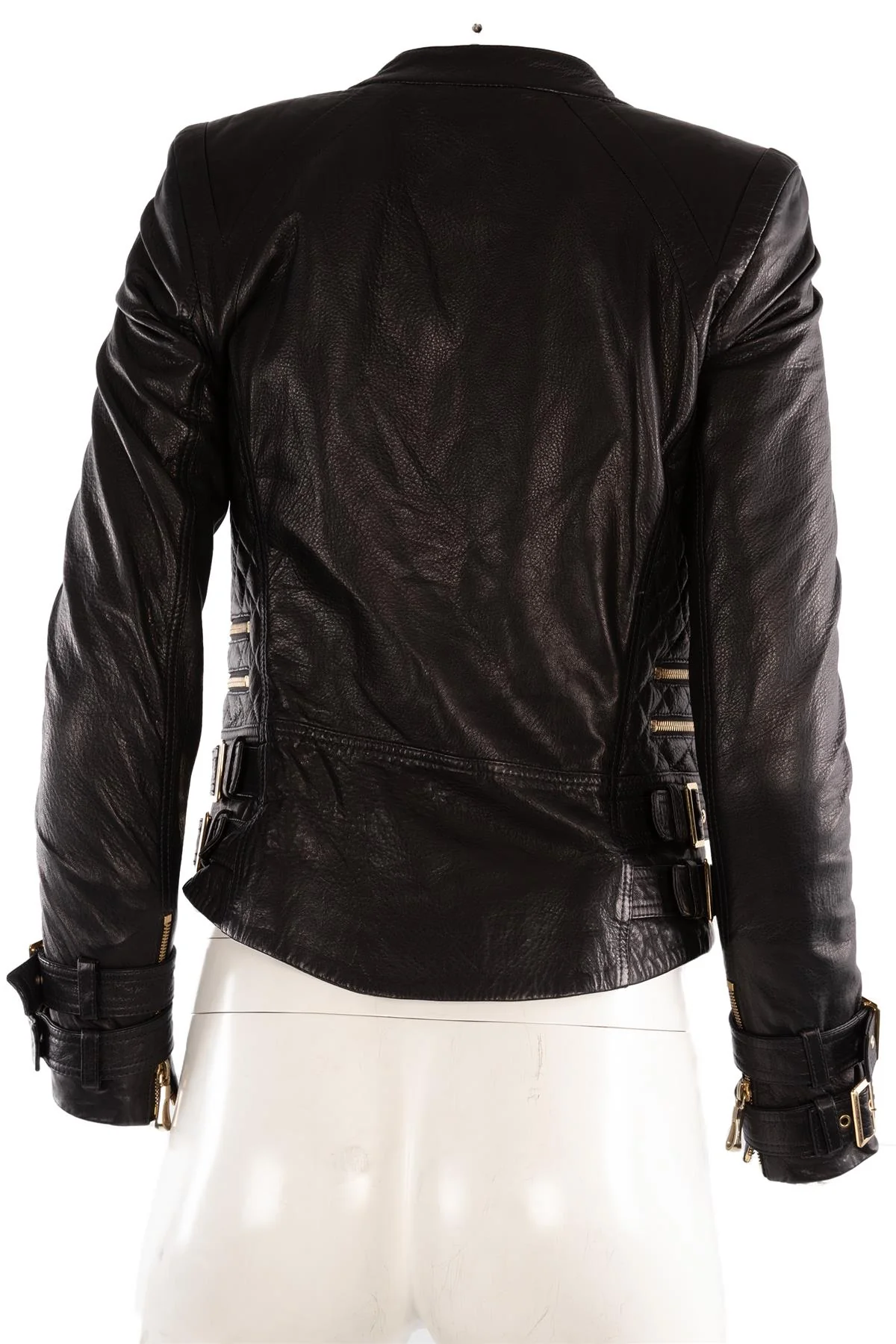 ETOILE LONDON BLACK LEATHER JACKET IT 38 UK 6 - Image 3