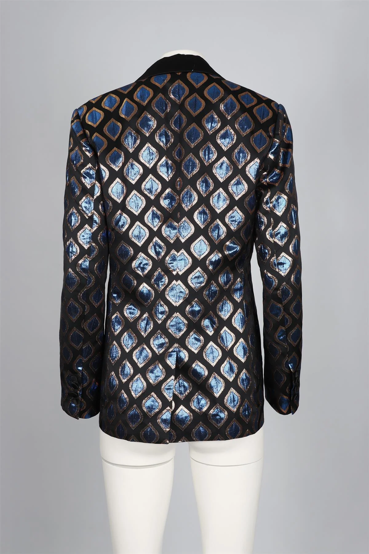 ETRO BLACK JACQUARD BLAZER IT 44 UK 12 - Image 4