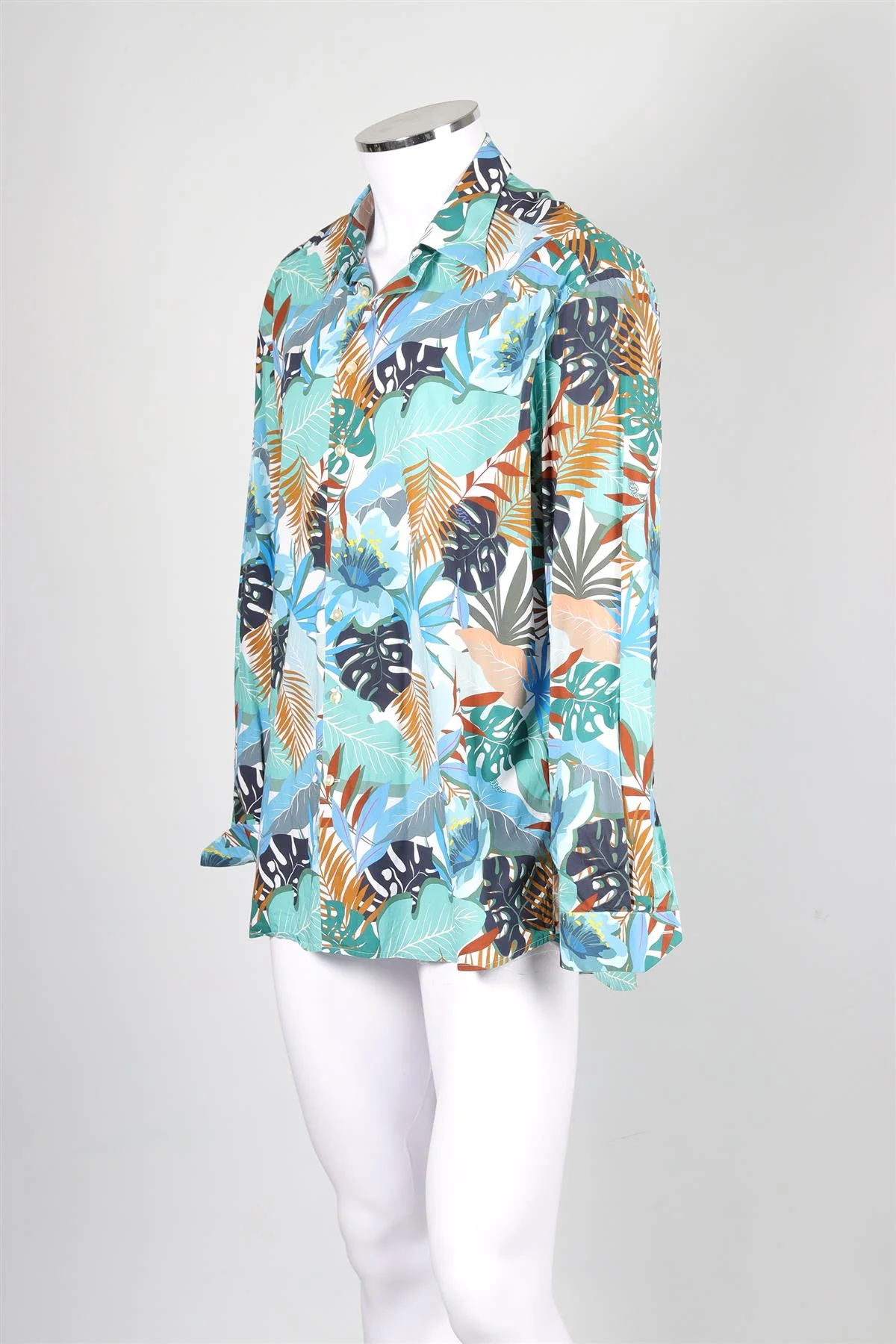 ETRO GREEN MEN'S COTTON SHIRT IT 44 UK/US CHEST 34 - Image 3