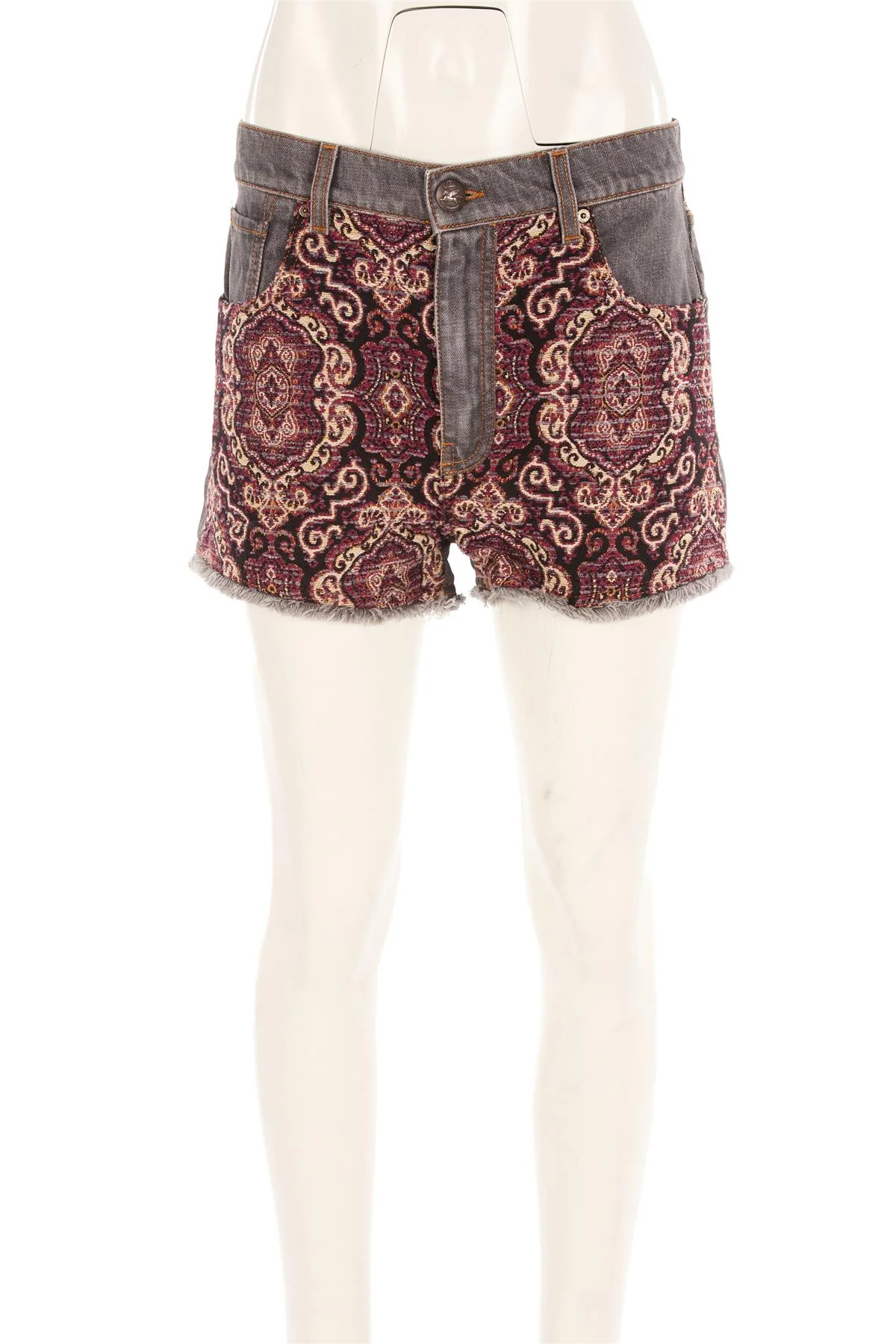 ETRO GREY HIGH RISE DENIM SHORTS W29 UK 10-12 - Image 2
