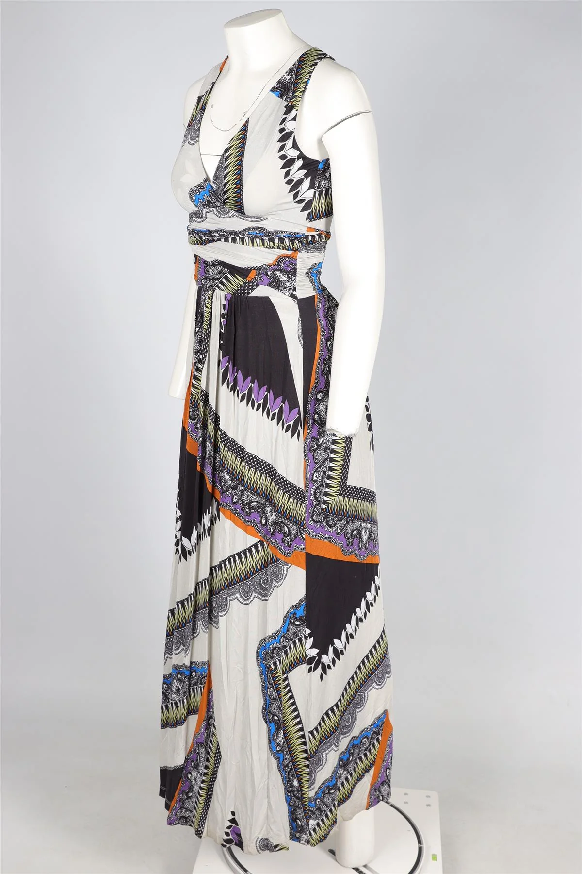ETRO MULTI JERSEY MAXI DRESS IT 38 UK 6 - Image 3