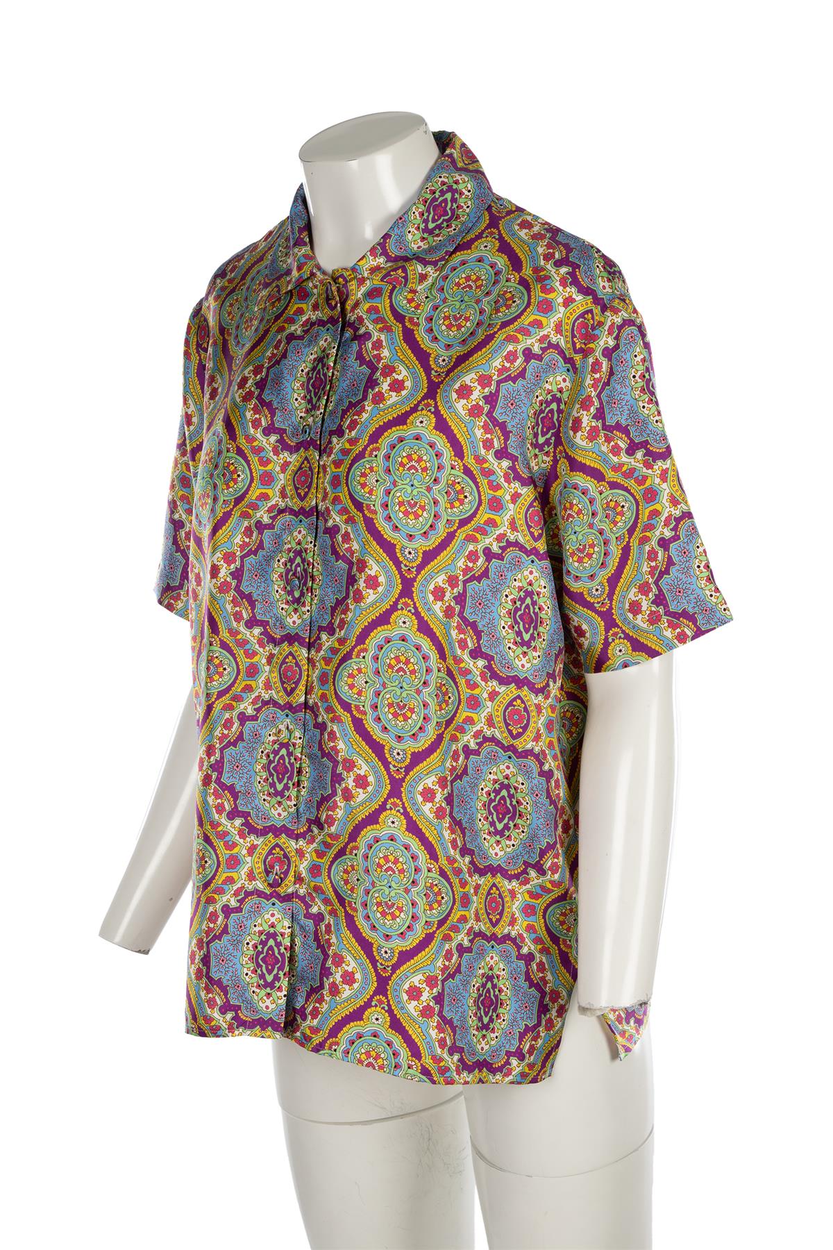 ETRO MULTI SILK SHIRT IT 40 UK 8 - Image 3