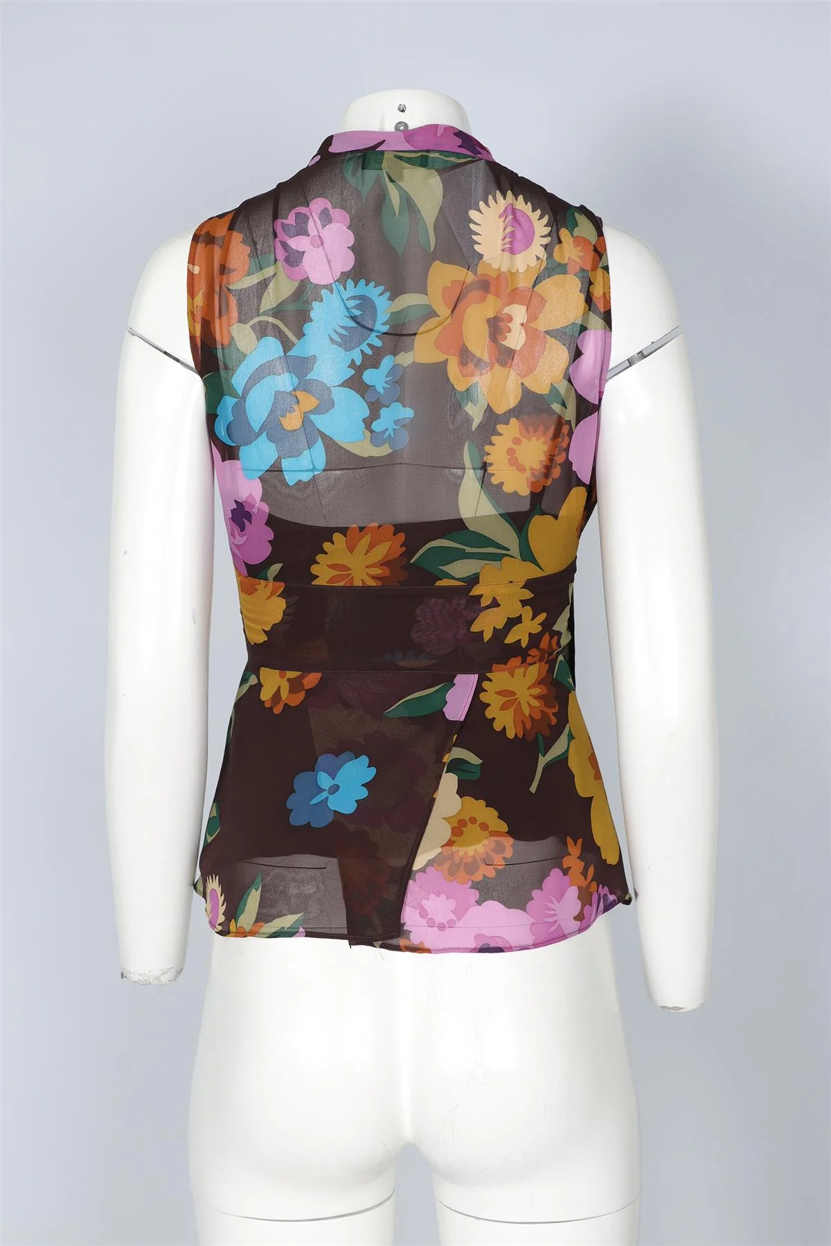ETRO MULTI SILK TOP IT 40 UK 8 - Image 4