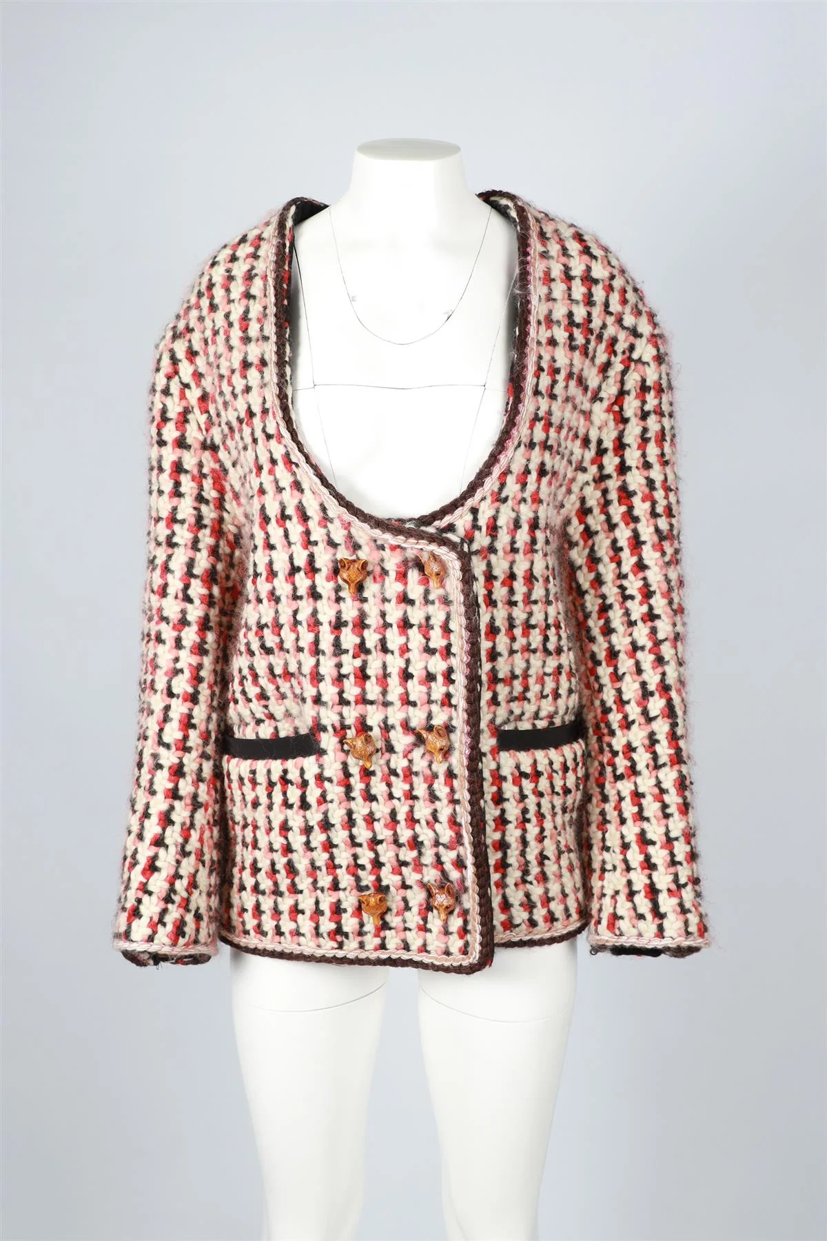 ETRO MULTICOLOUR WOOL BLEND JACKET IT 40 UK 8 - Image 2