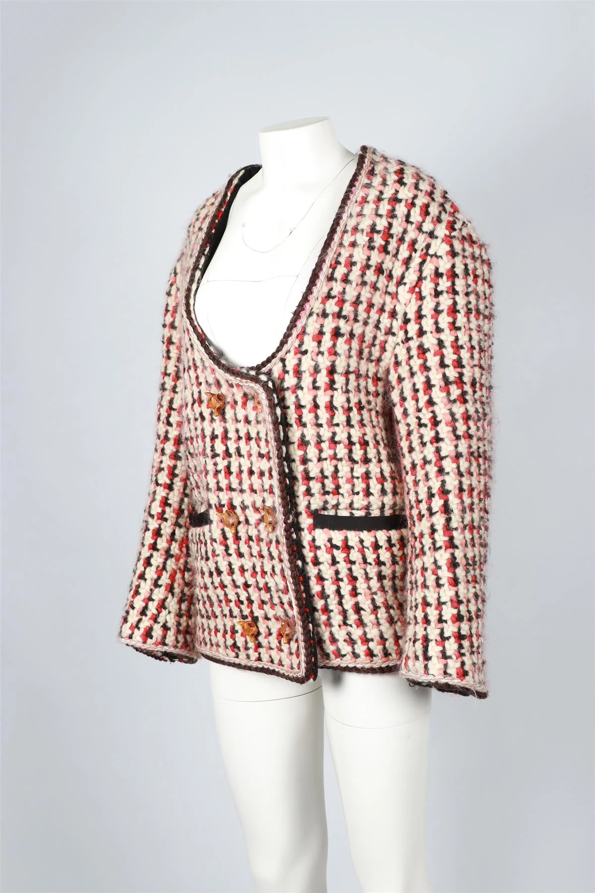 ETRO MULTICOLOUR WOOL BLEND JACKET IT 40 UK 8 - Image 3
