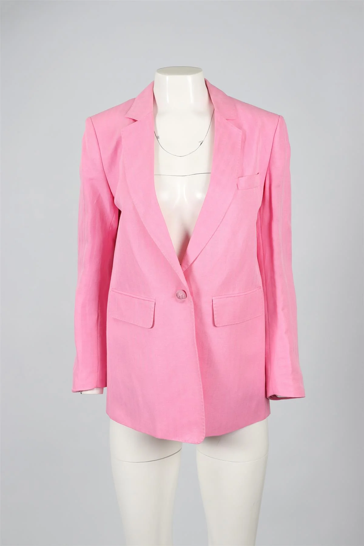 ETRO PINK LINEN BLEND BLAZER IT 40 UK 8 - Image 2