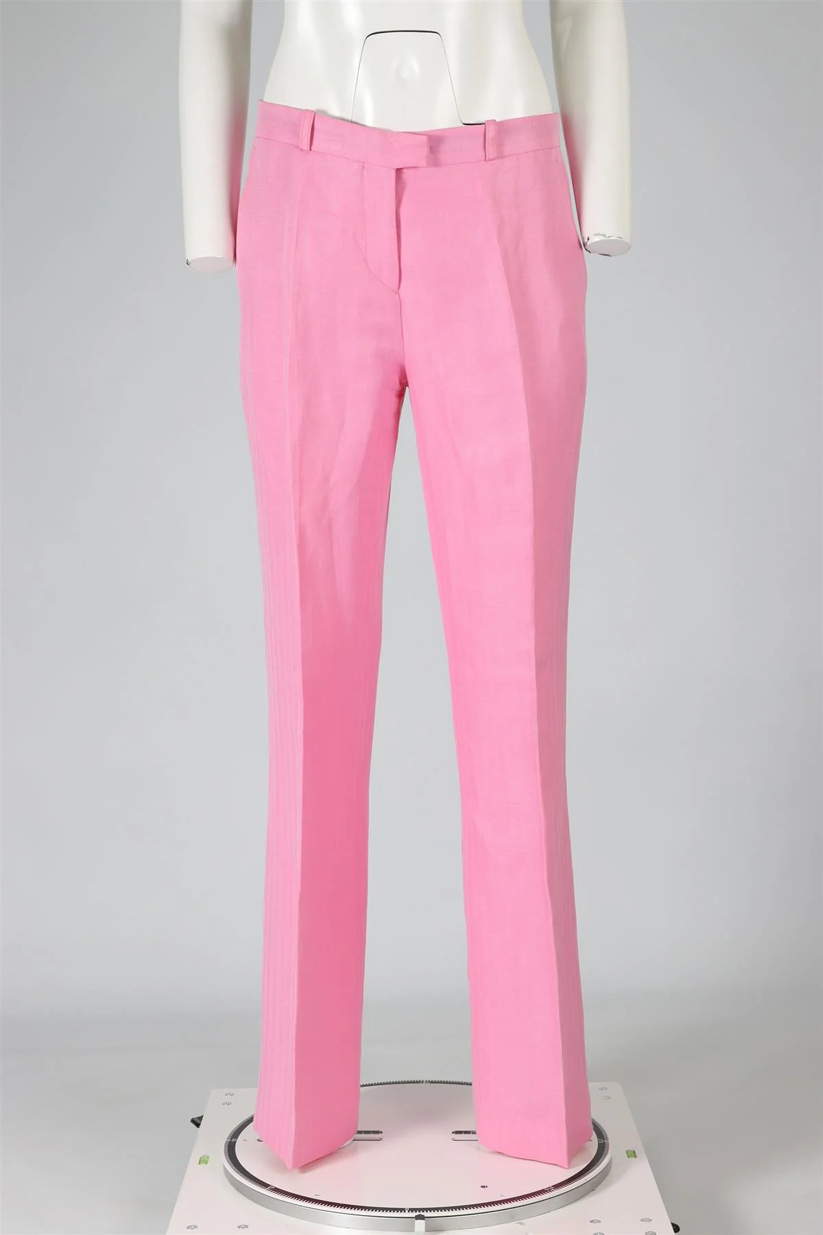 ETRO PINK LINEN BLEND PANTS IT 42 UK 10 - Image 2